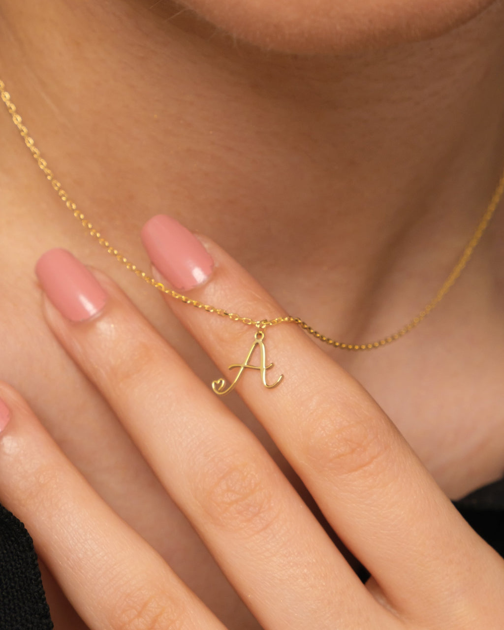 Initial Necklace - Letter Pendant Jewelry - Personalized Gift for Her - 925k Sterling Silver
