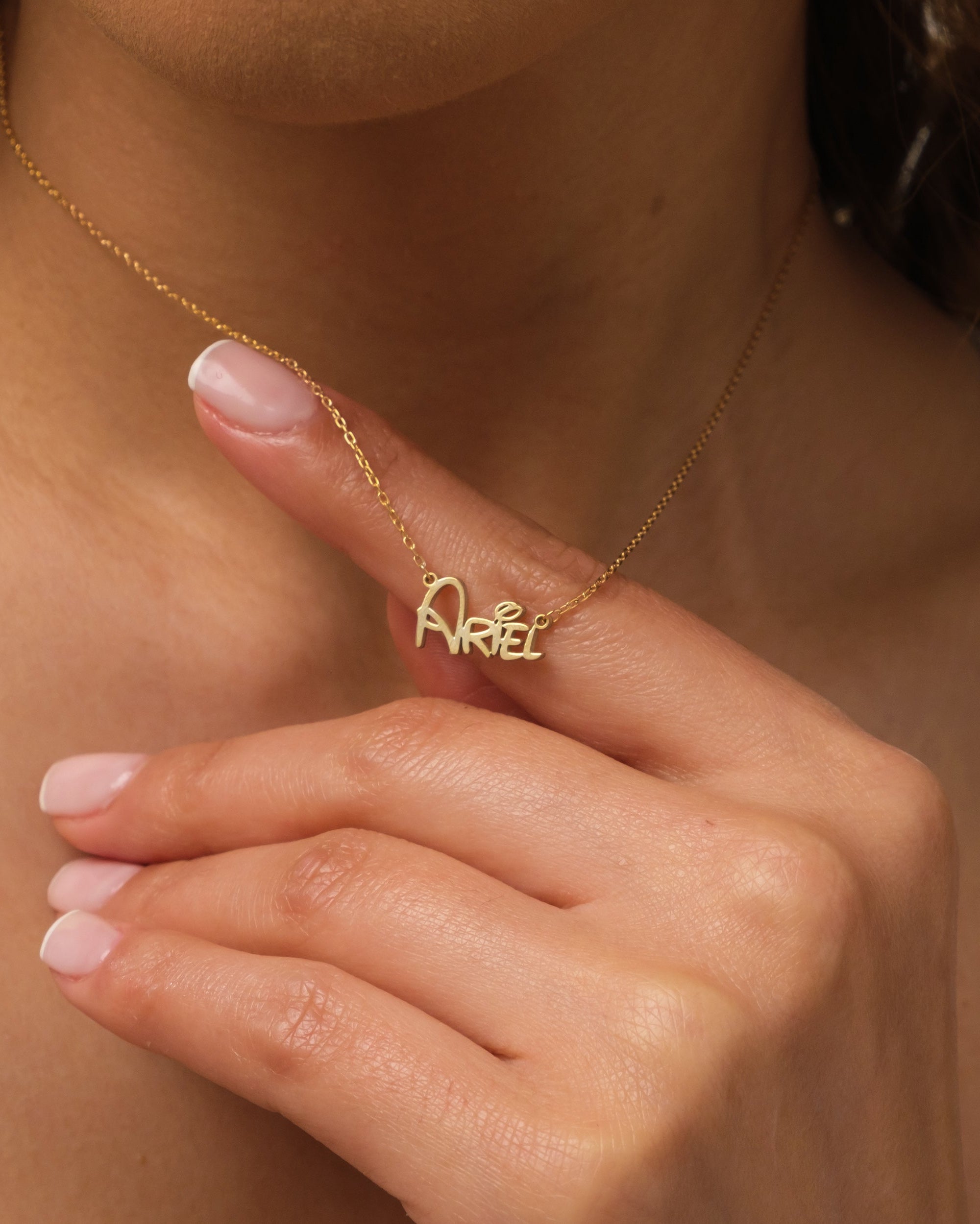 Disney Name Necklace - Custom Letter Jewelry - Personalized Gift for Her - 925k Sterling Silver