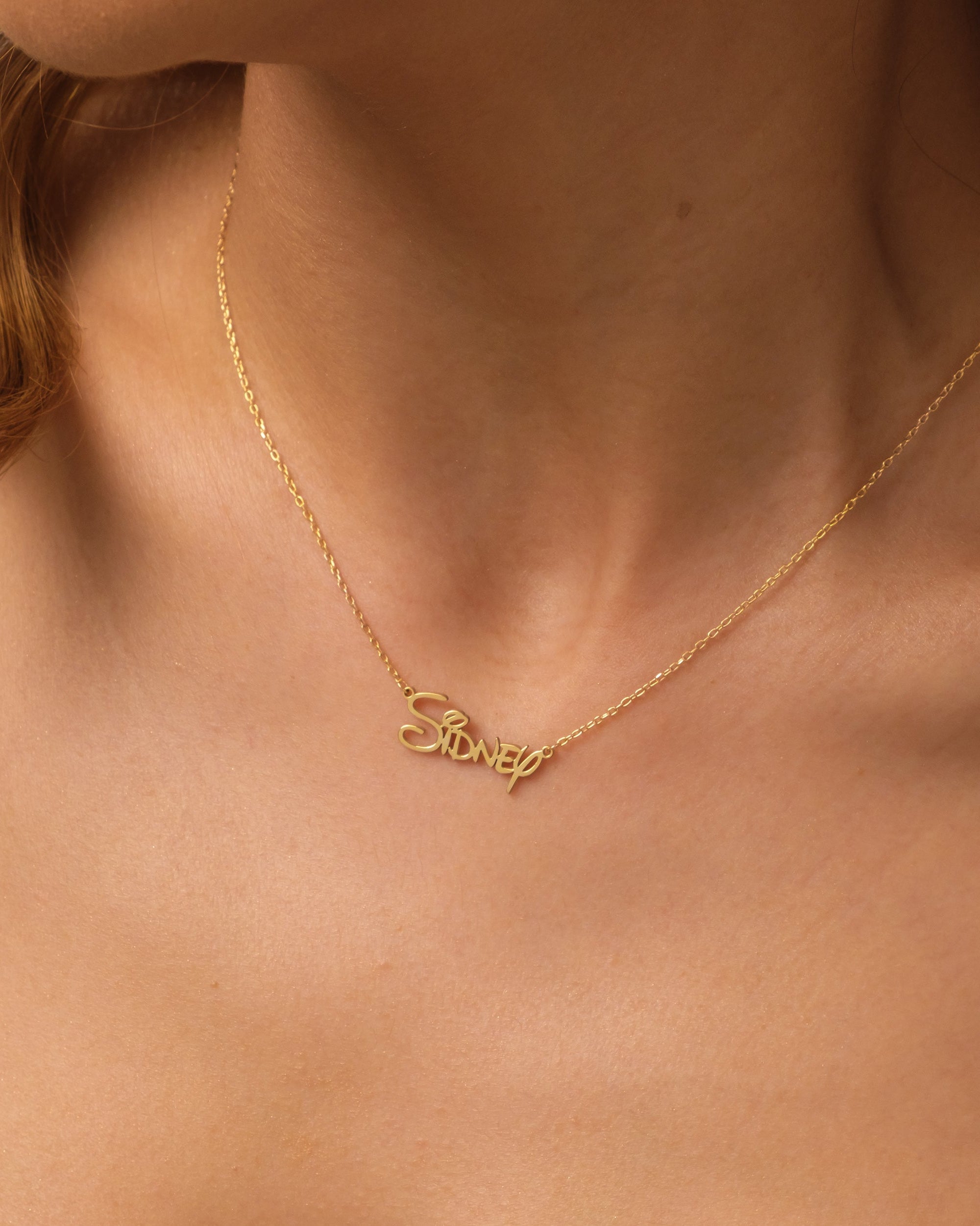 Disney Name Necklace - Custom Letter Jewelry - Personalized Gift for Her - 925k Sterling Silver