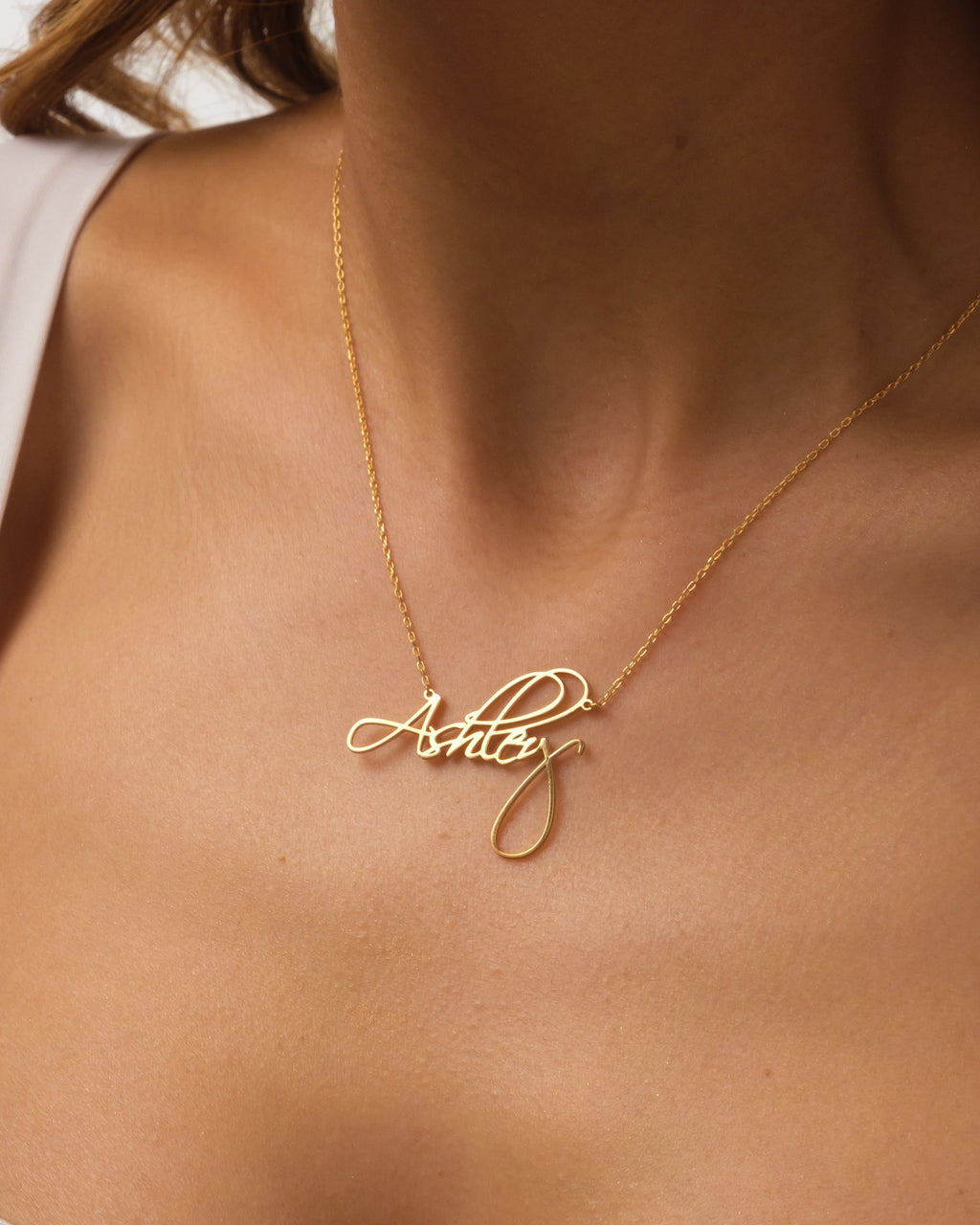 Personalized Name Necklace - Dainty Gold Script Chain - Custom Jewelry Gift - 925k Sterling Silver