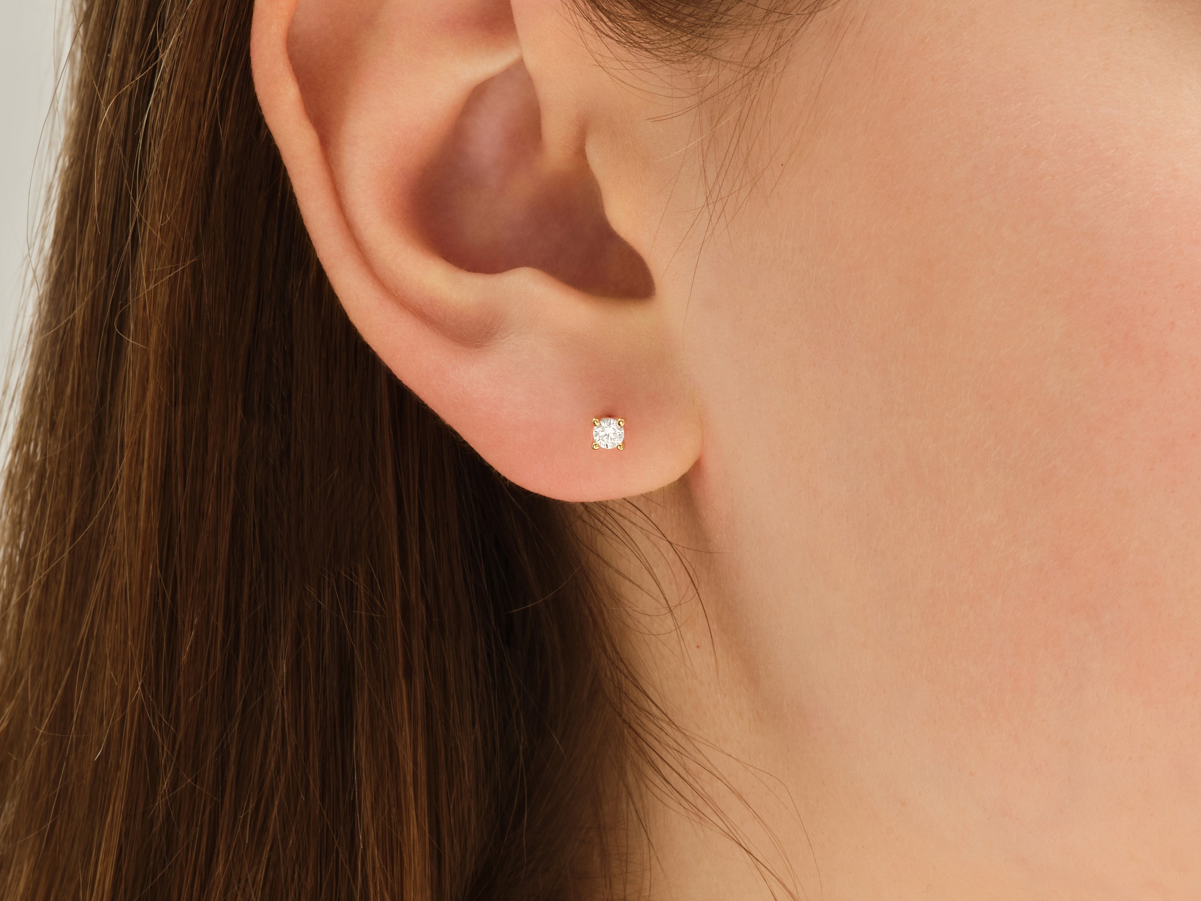 Round Cut Stud Earrings (0.25 ct tw)