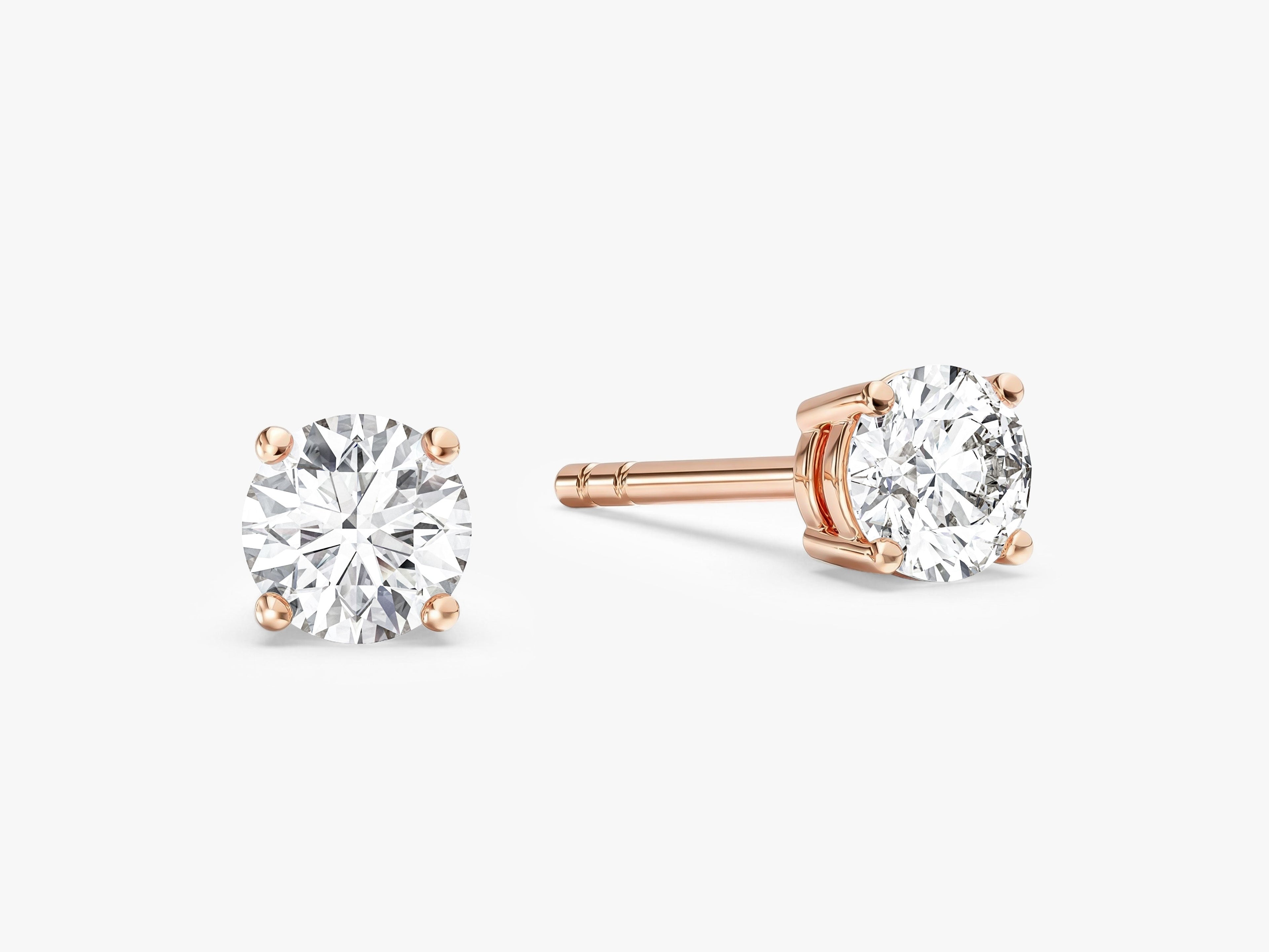 Round Cut Stud Earrings (0.50 ct tw)