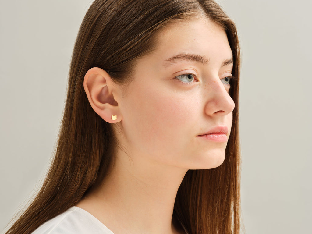 Kitten Stud Earrings