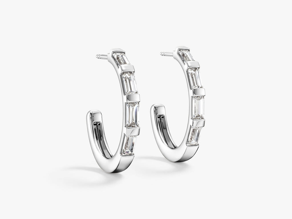 Baguette Hoop Earrings