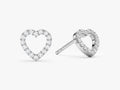 Open Heart Stud Earrings