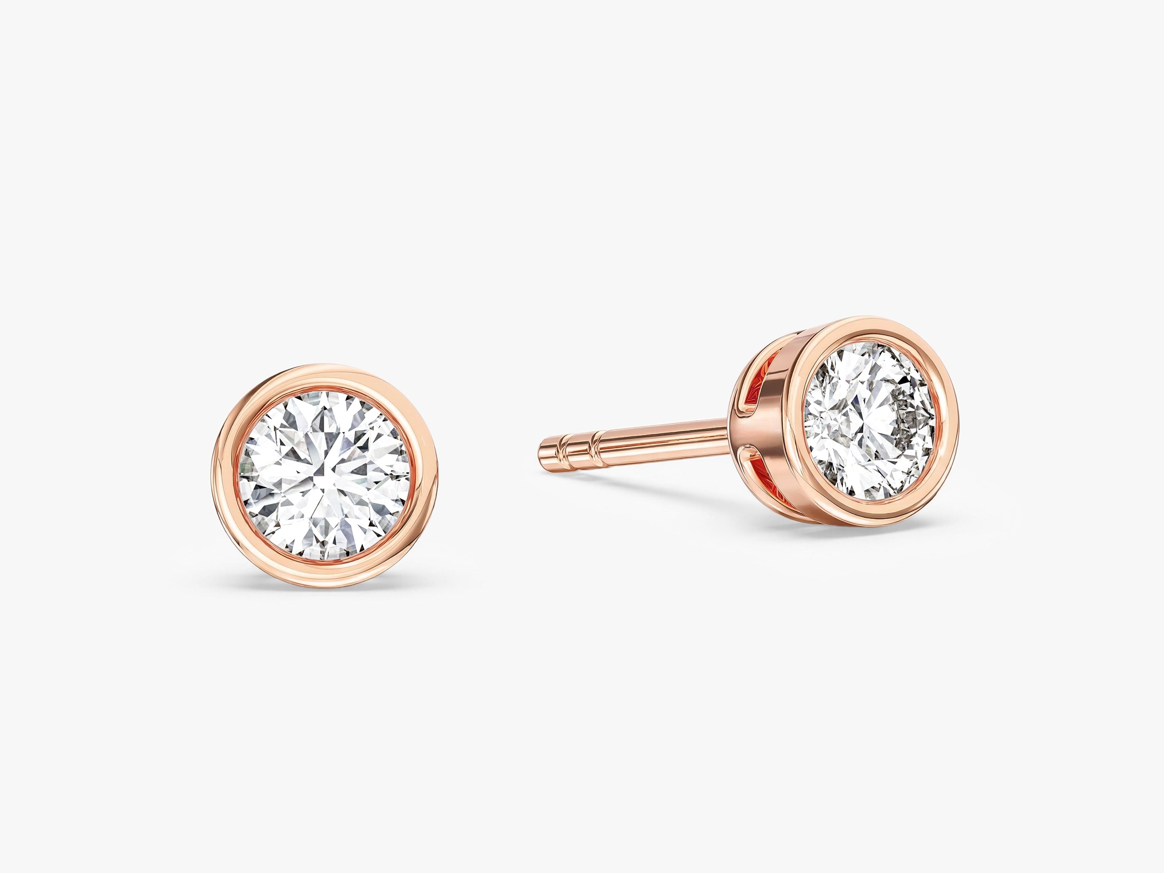 Bezel Set Stud Earrings (0.30 ct tw)
