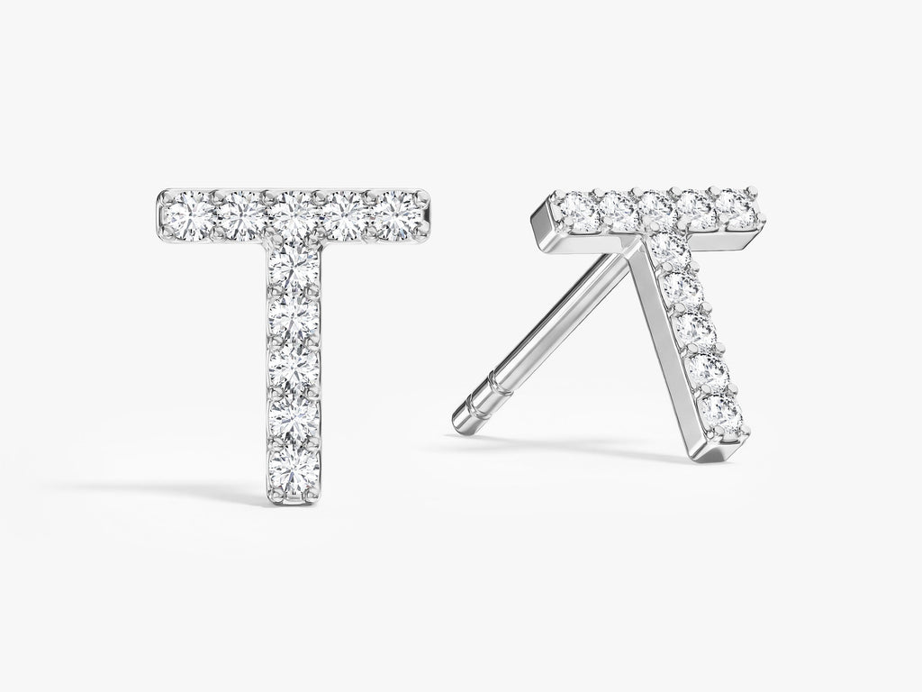 Tiny Letter Earrings
