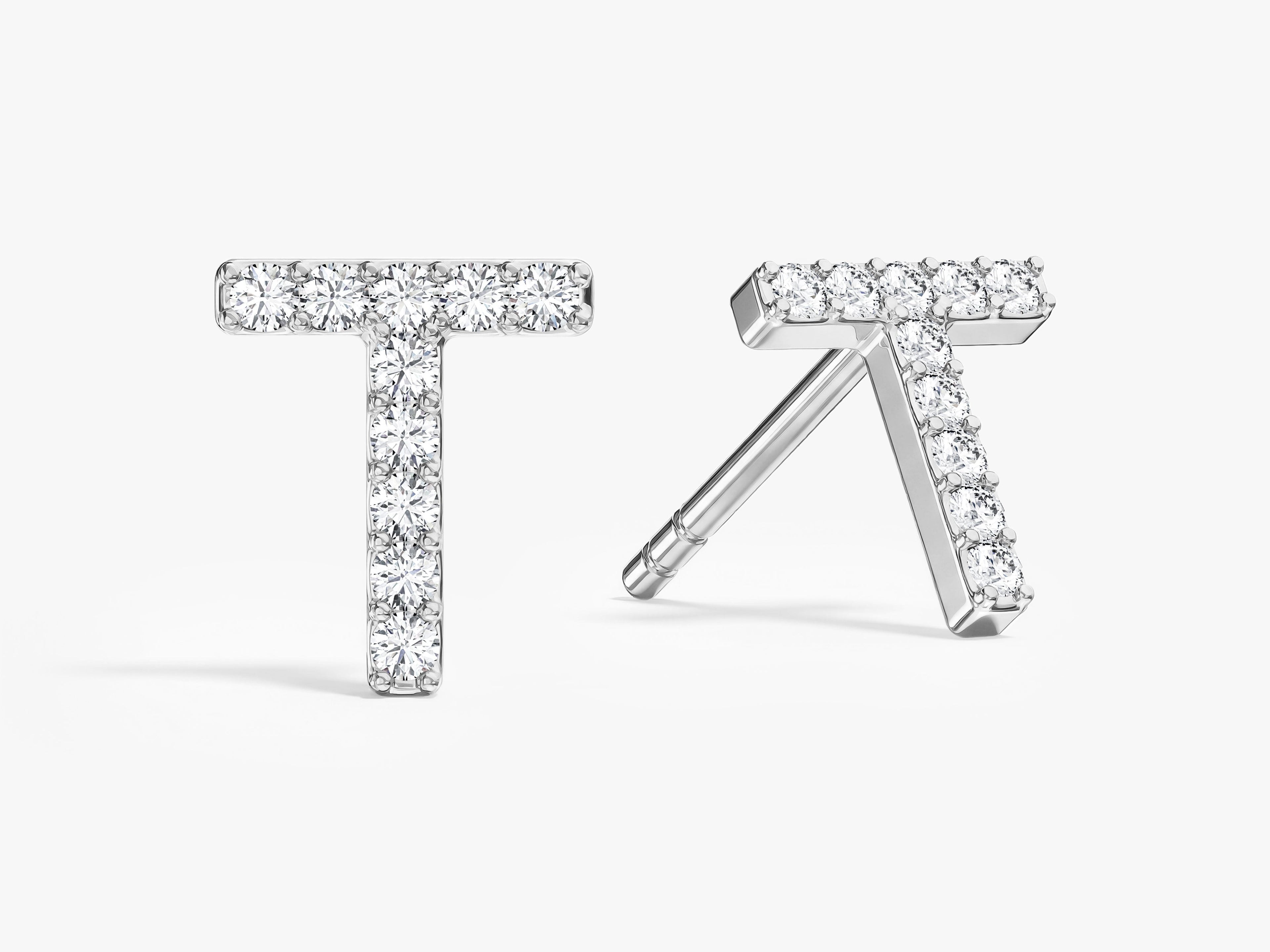 Tiny Letter Earrings