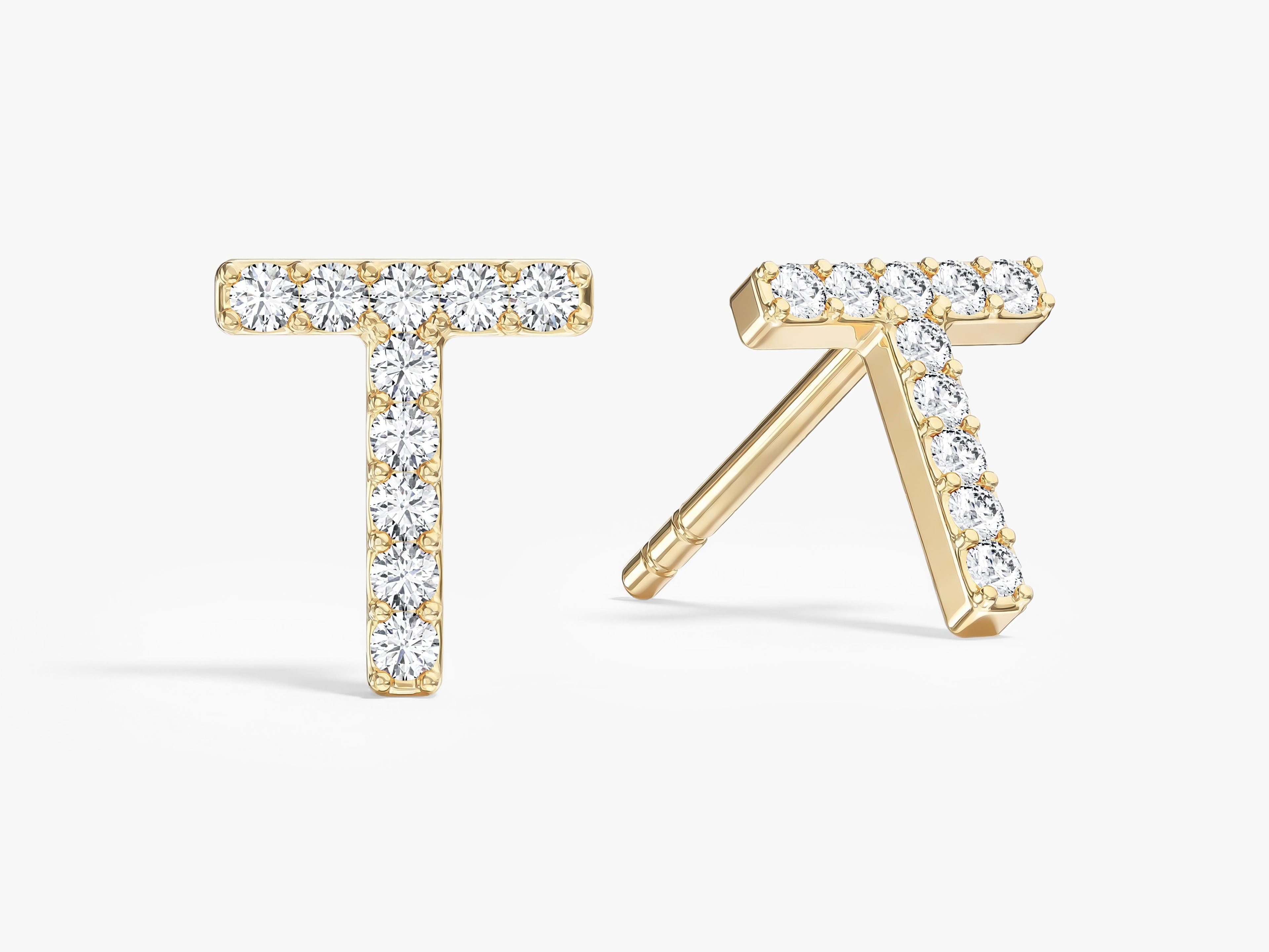 Tiny Letter Earrings