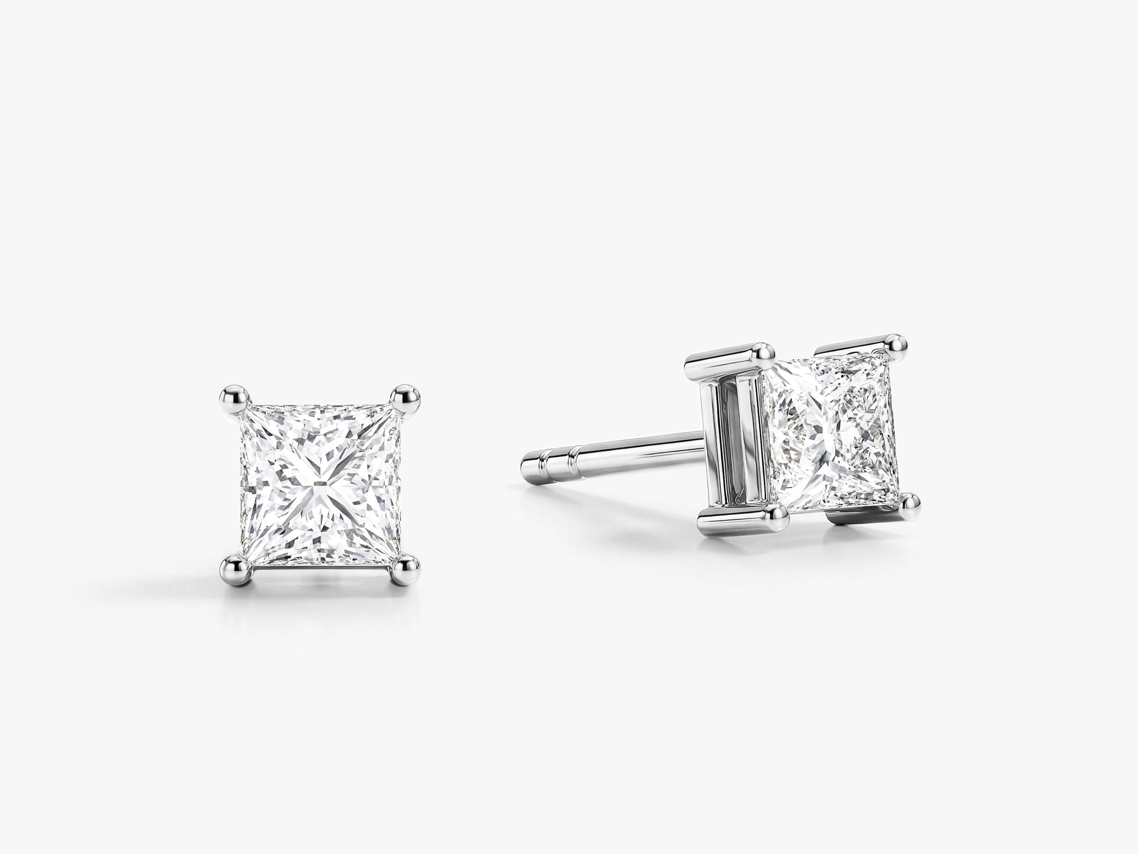 Princess Cut Stud Earrings (0.50 ct tw)