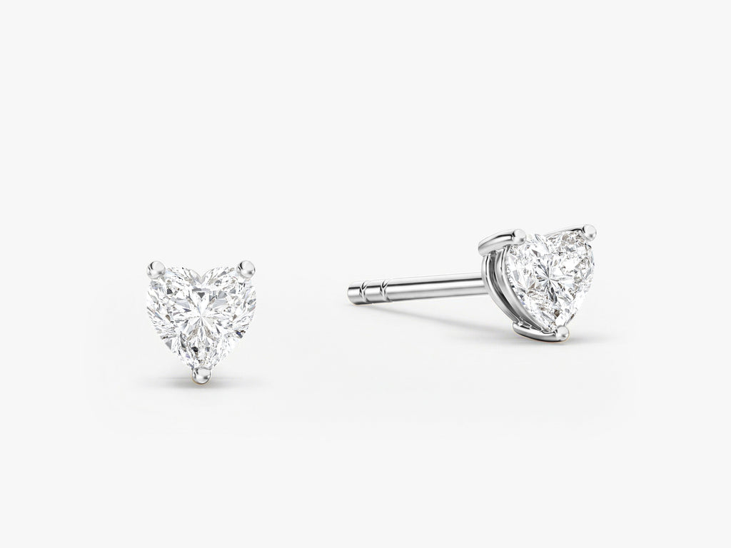 Heart Cut Stud Earrings (0.50 ct tw)