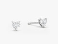 Heart Cut Stud Earrings (0.50 ct tw)