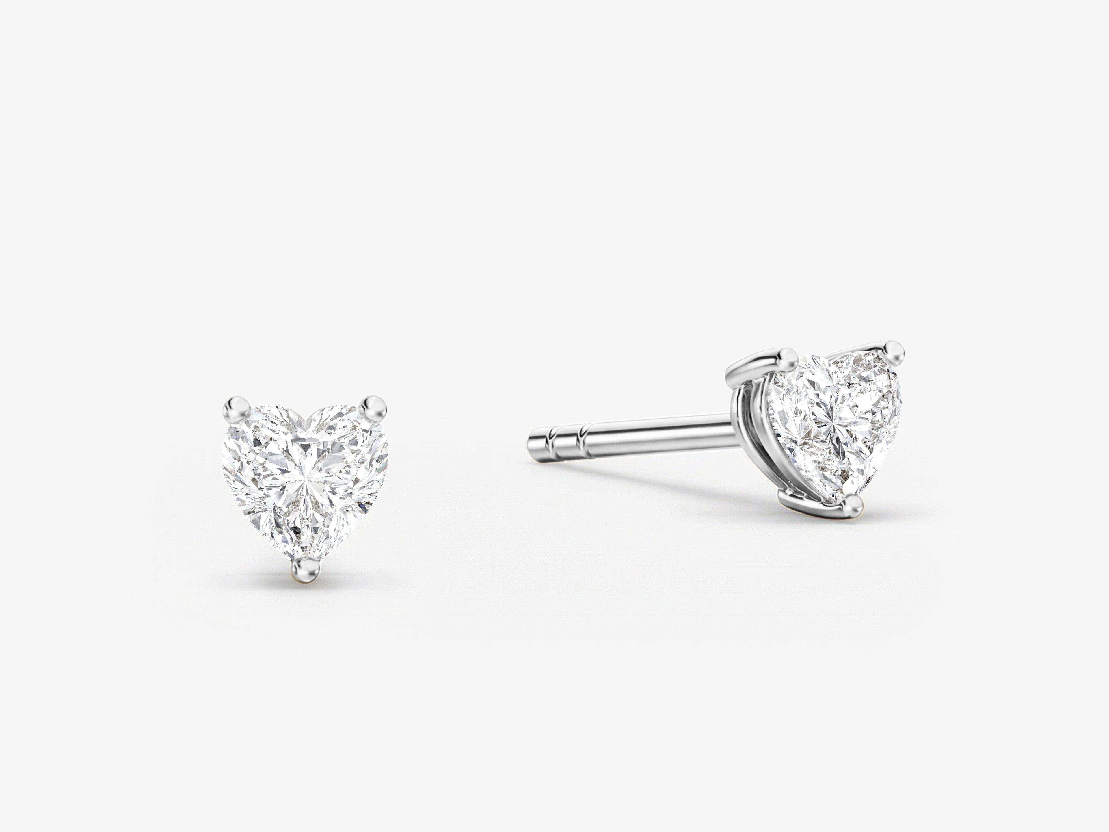 Heart Cut Stud Earrings (0.50 ct tw)