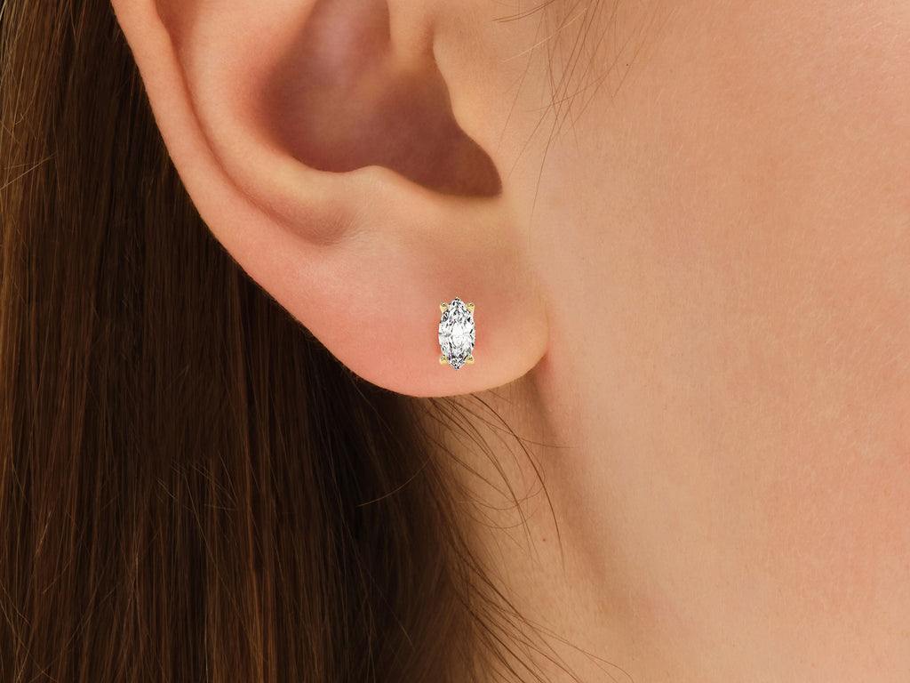 Marquise Cut Stud Earrings (0.50 ct tw)