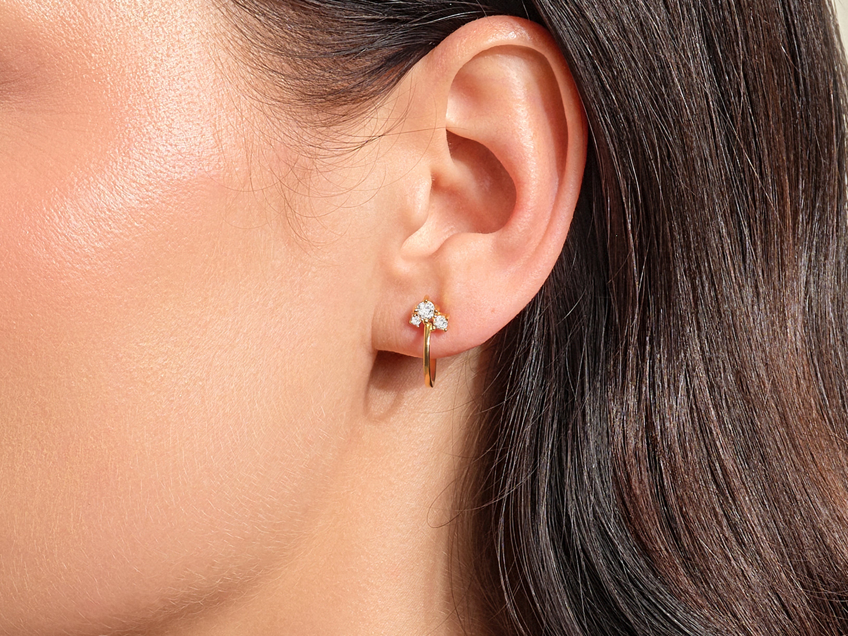Cluster Hoop Earrings