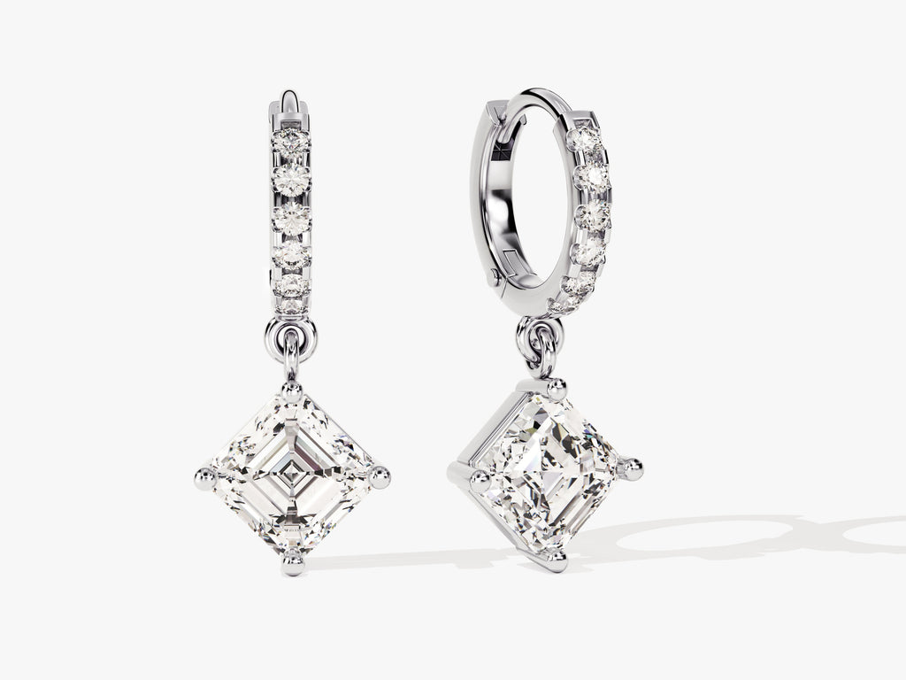 Asscher Cut Drop Earrings