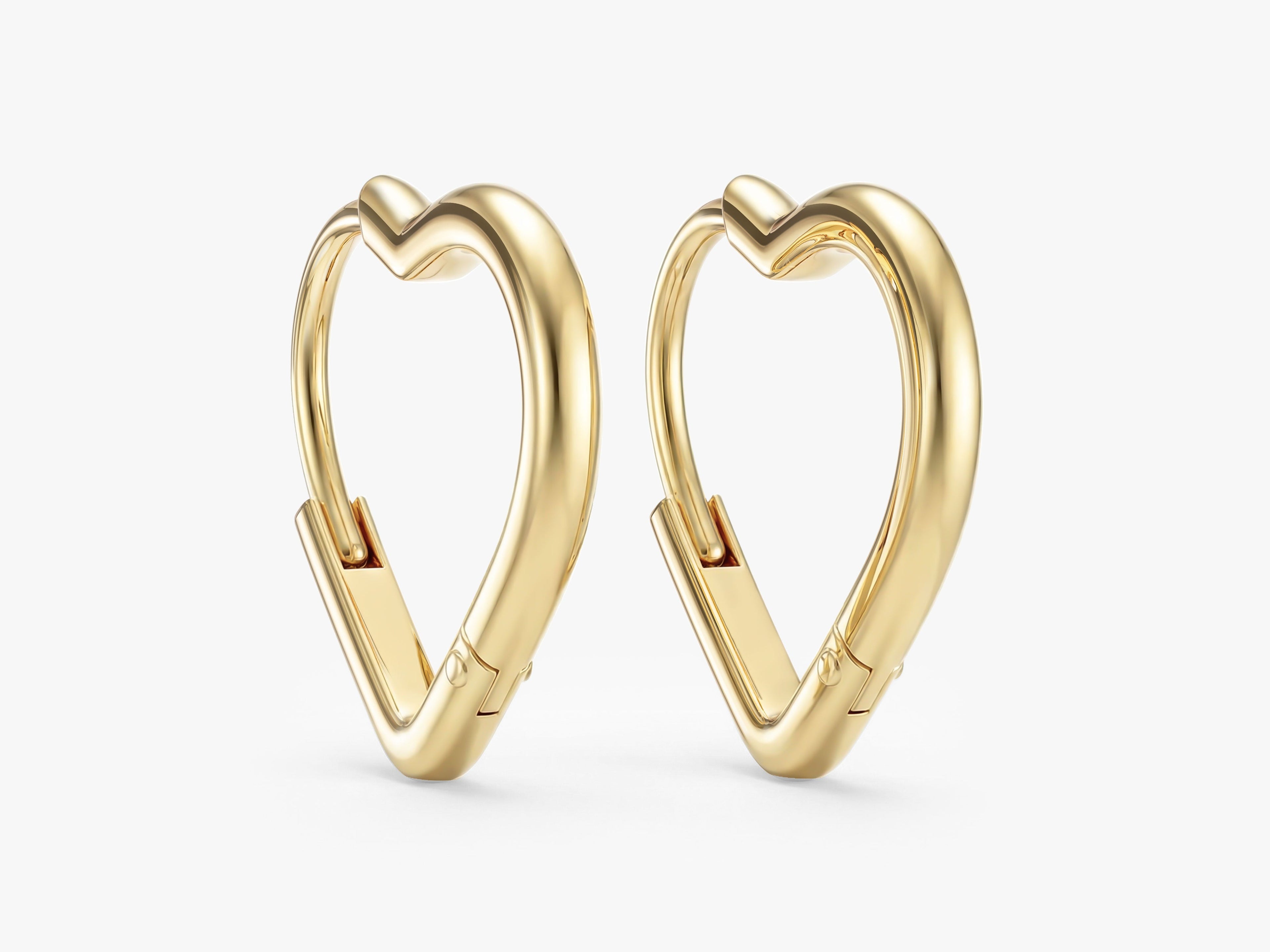 Open Heart Hoop Earrings