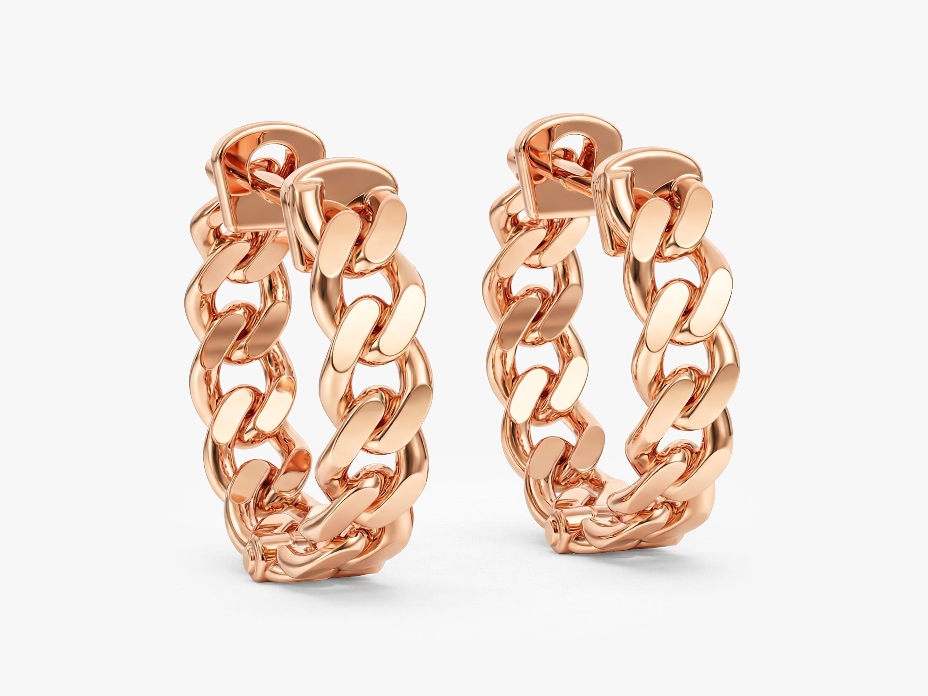 Chunky Chain Hoop Earrings