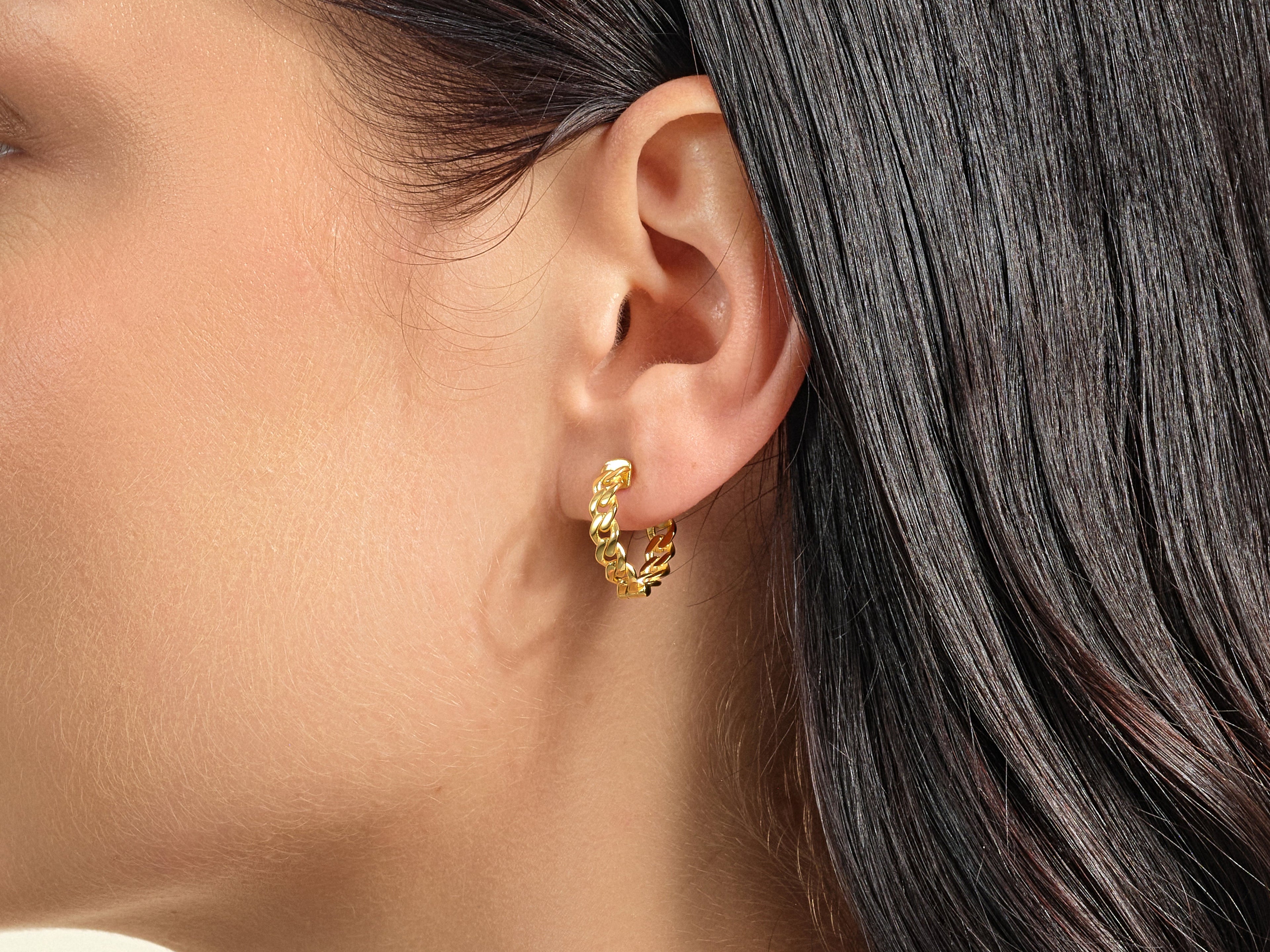 Chunky Chain Hoop Earrings