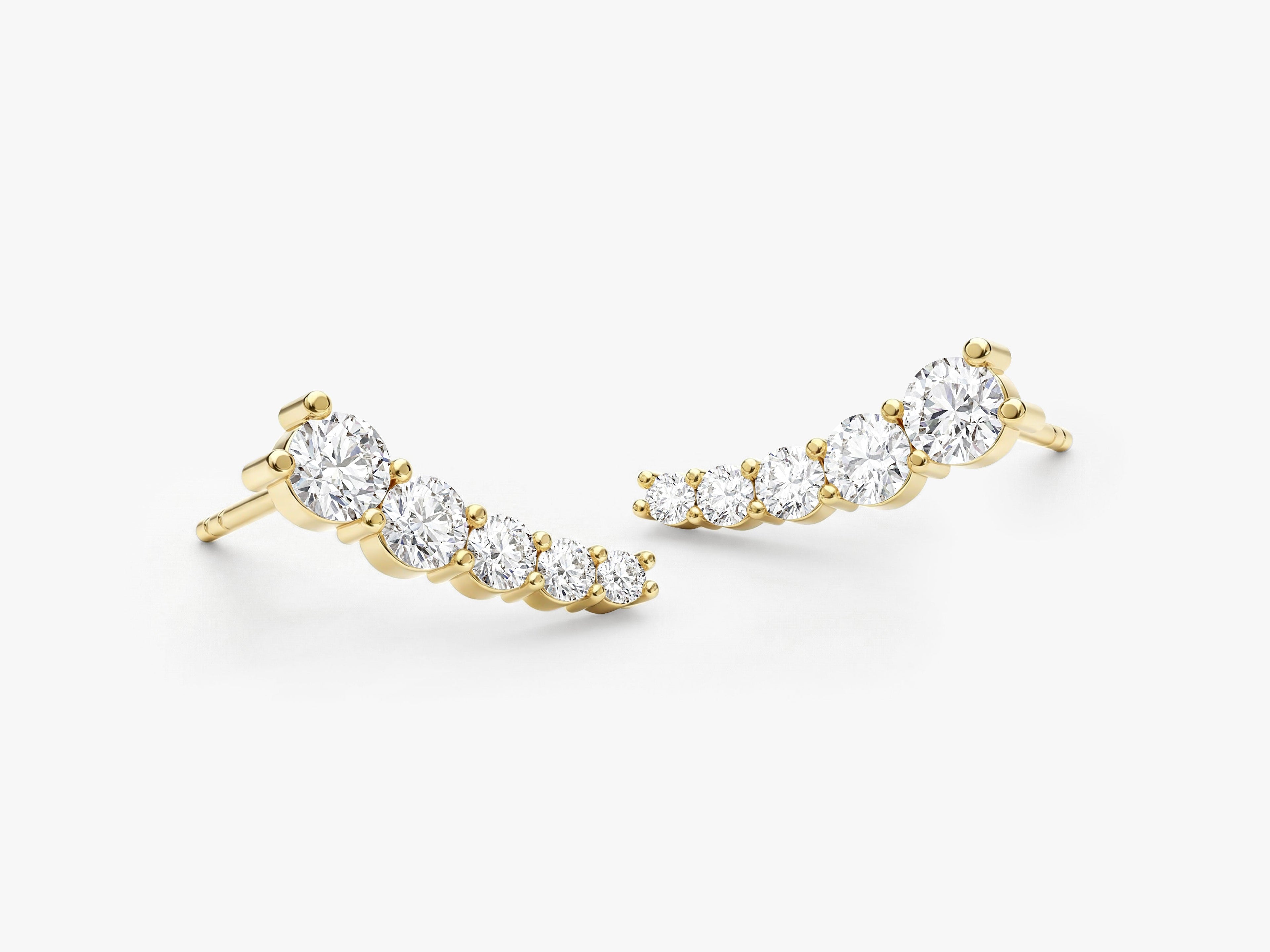 Ear Climber Stud Earrings