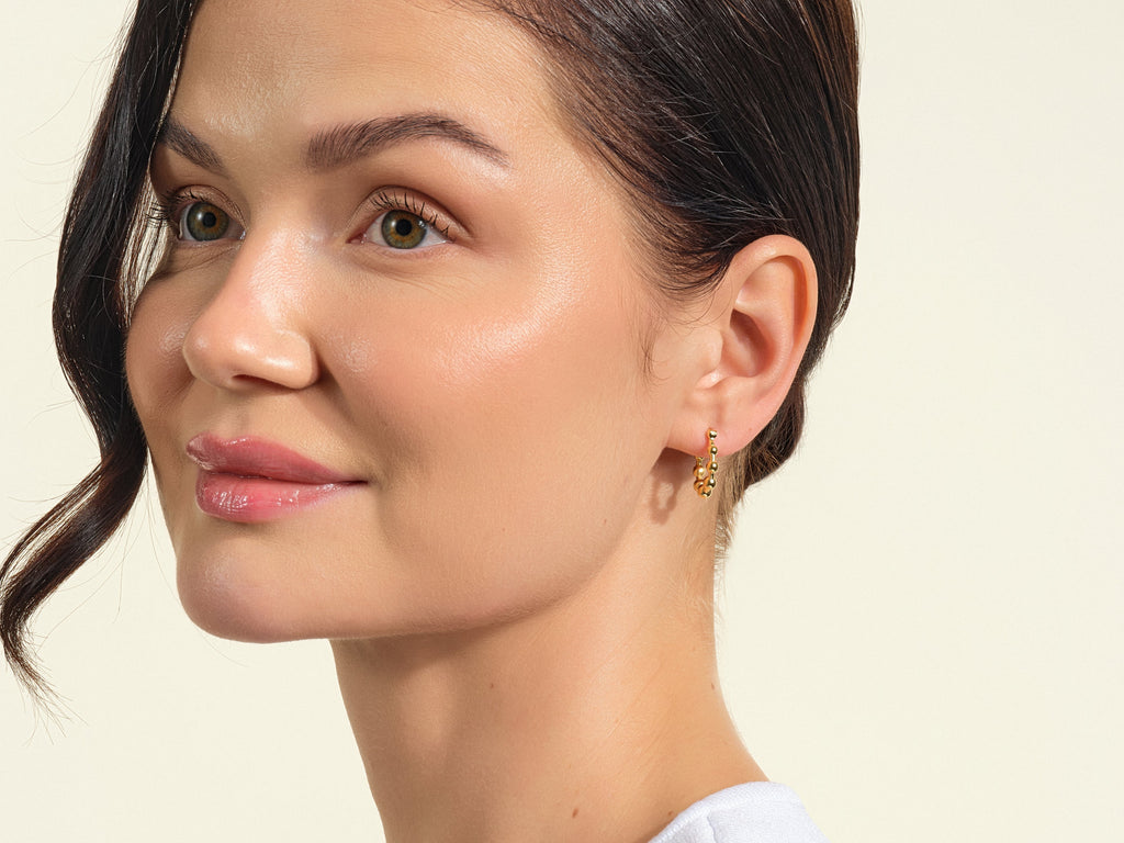 Beaded Hoop Earrings