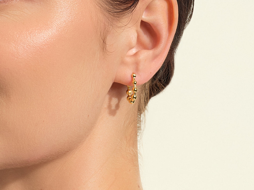 Beaded Hoop Earrings