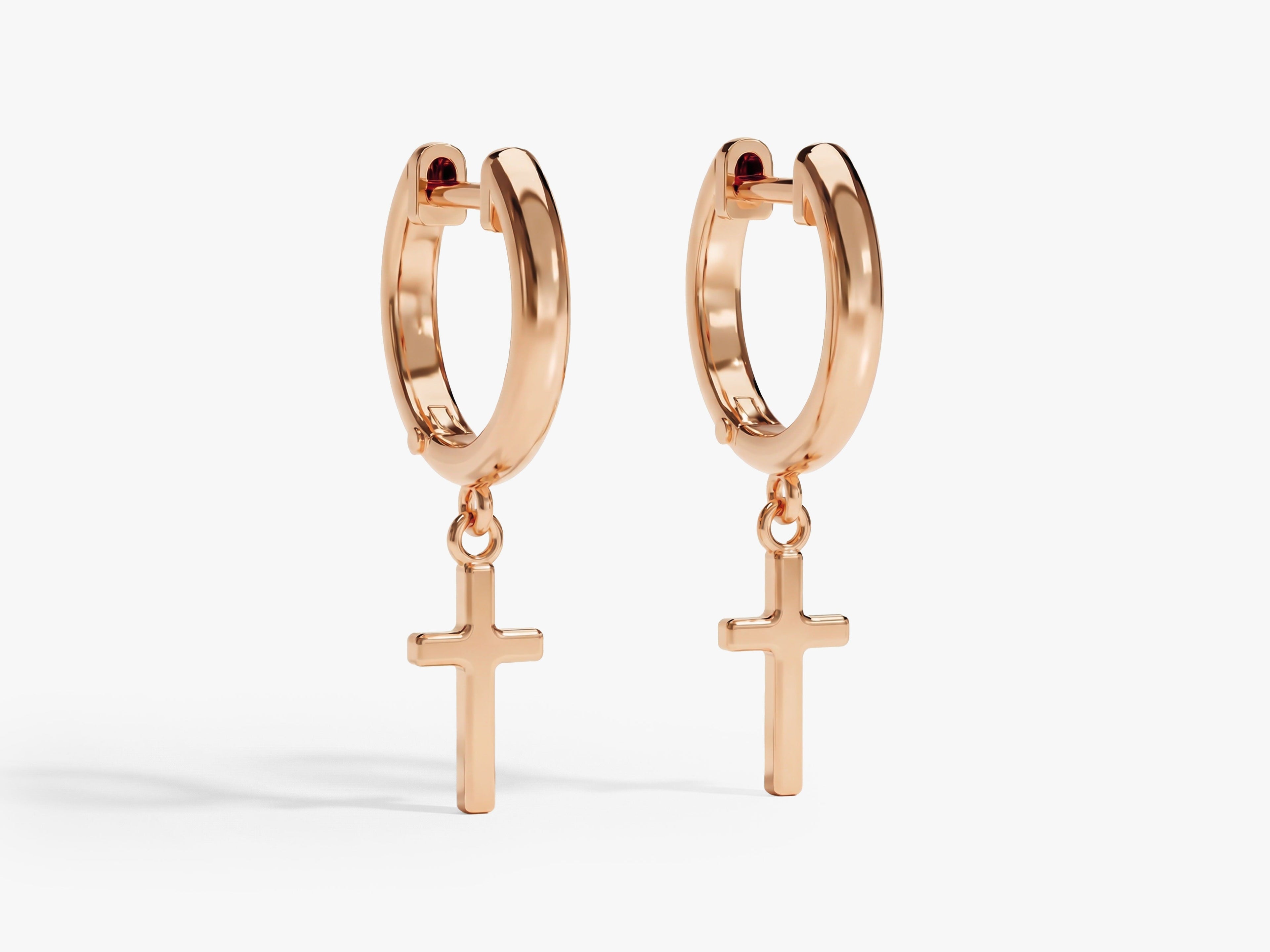 Cross Hoop Earrings