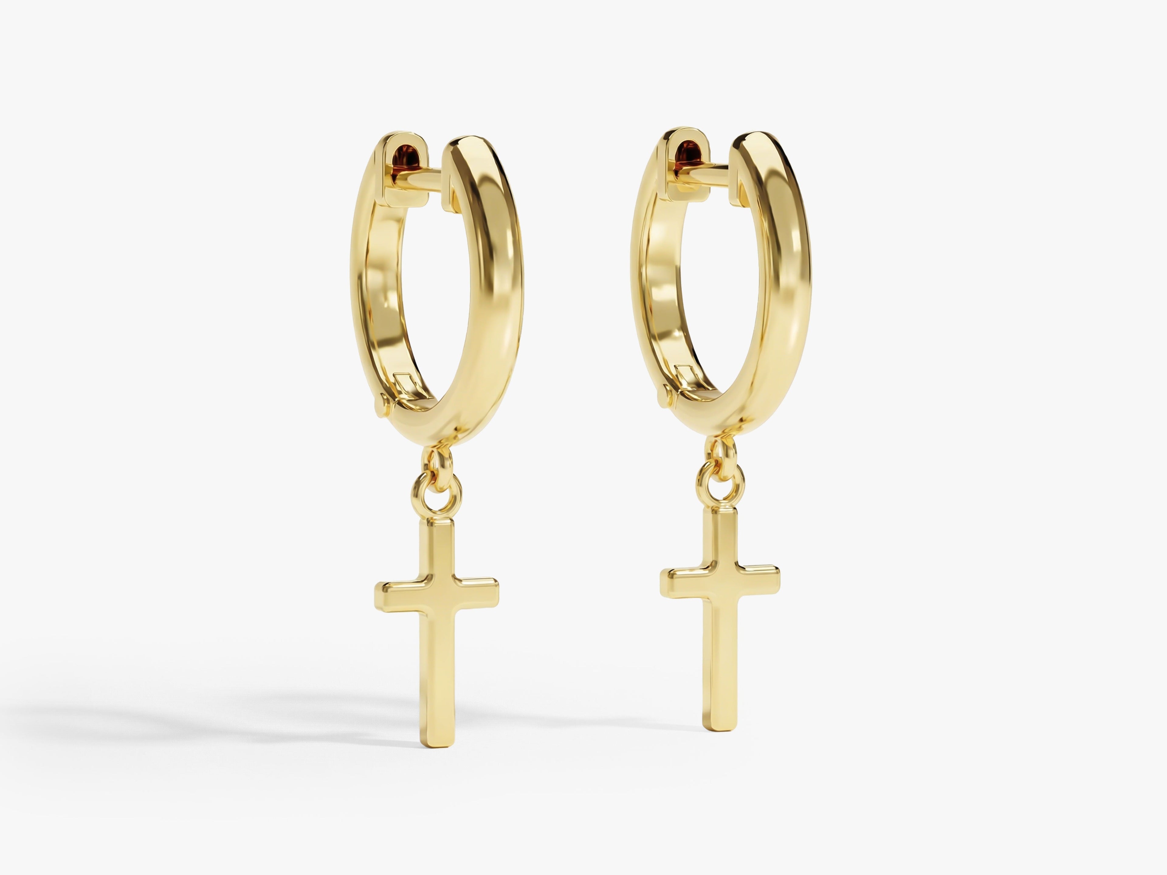 Cross Hoop Earrings
