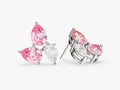Trio Pear Cut Birthstone Stud Earrings