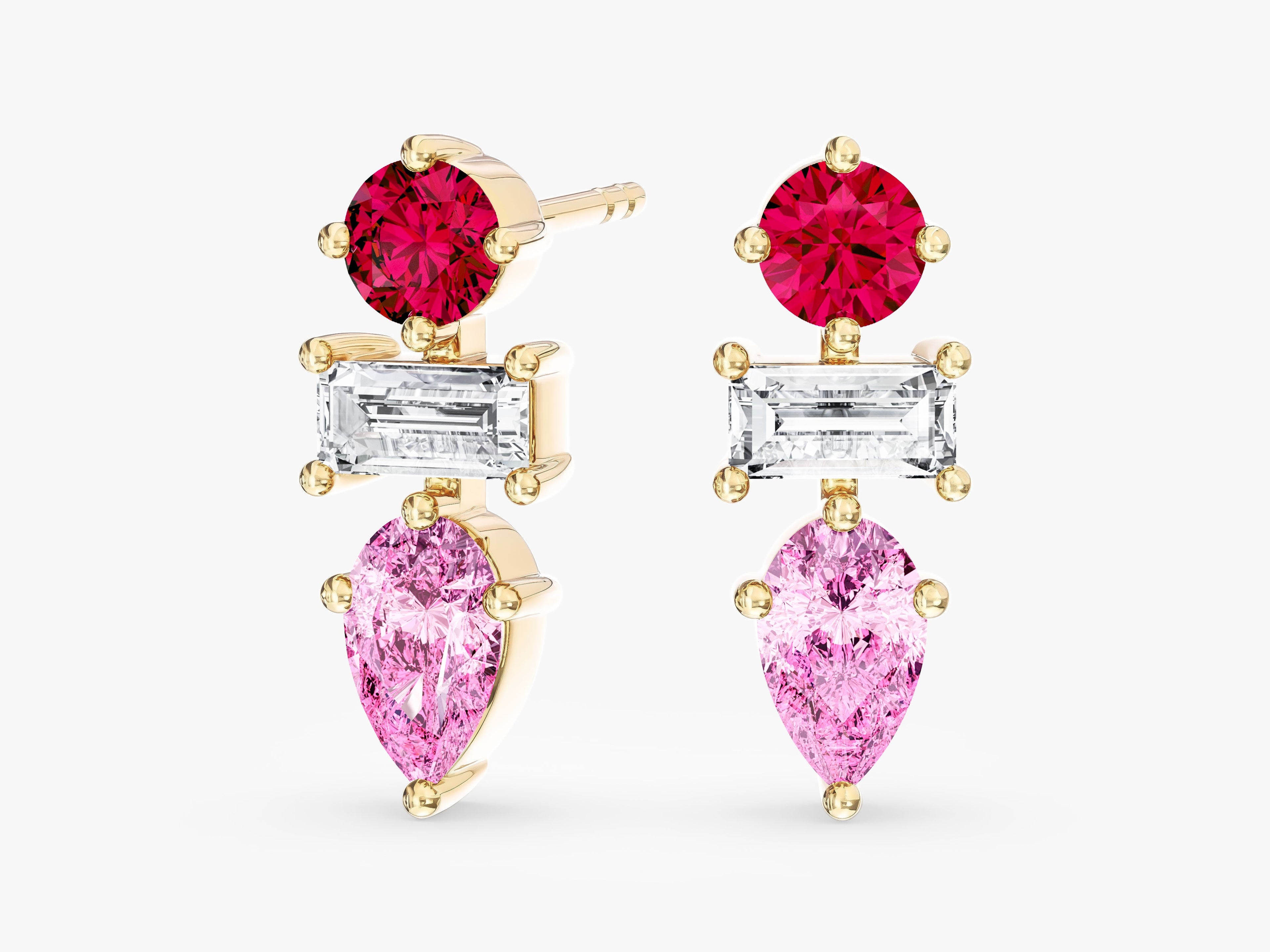 Trio Birthstone Earrings