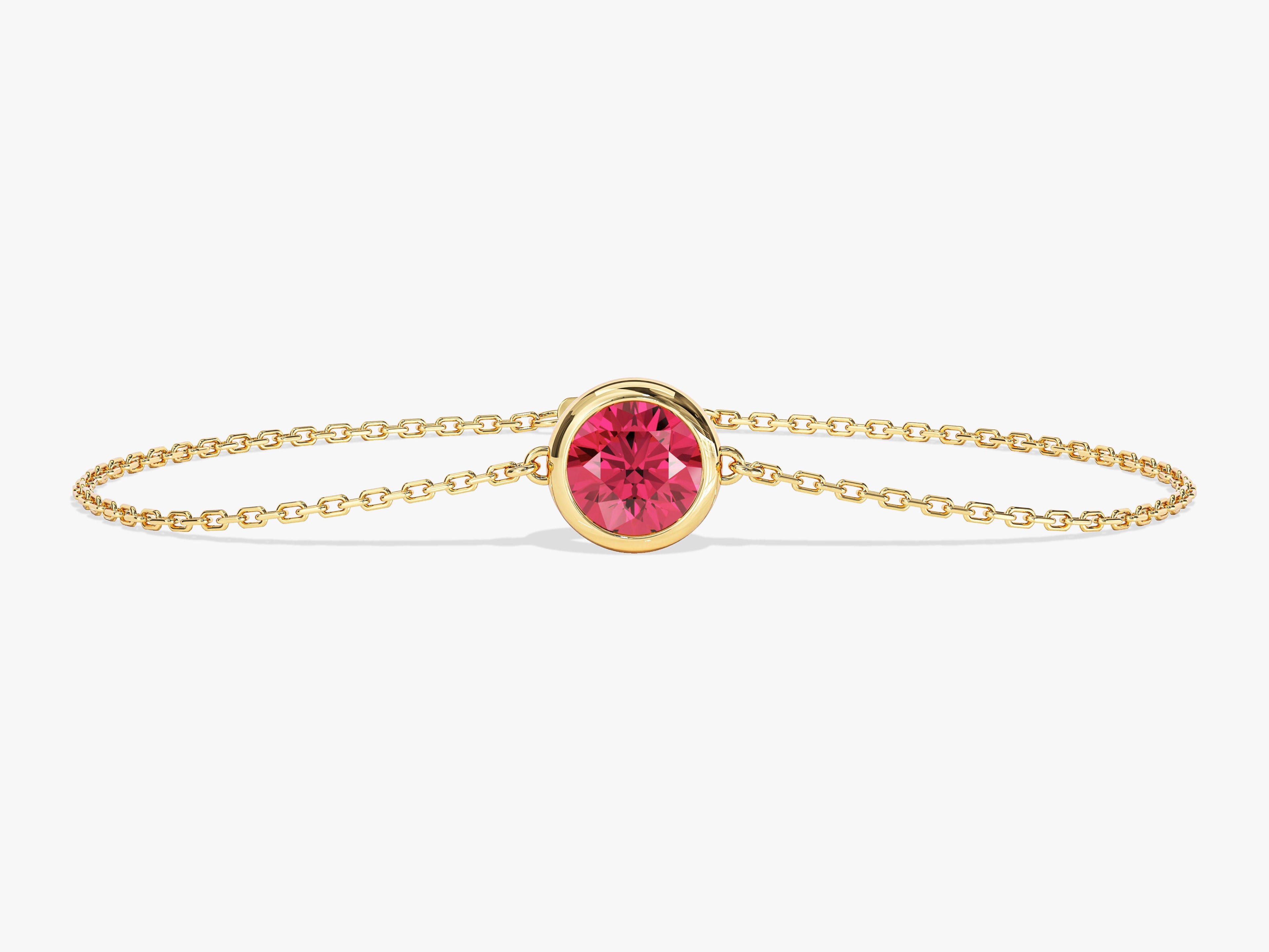 Bezel Set Birthstone Bracelet