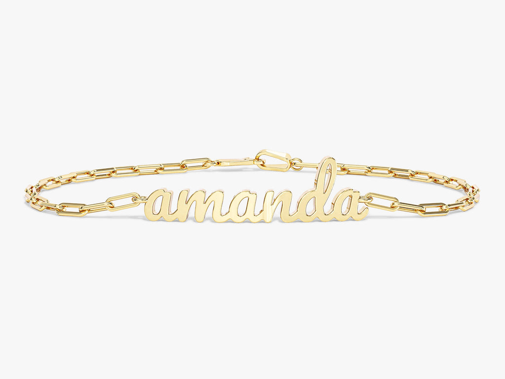 Paperclip Chain Name Bracelet