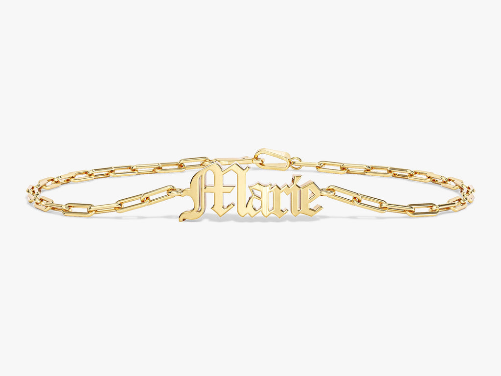Paperclip Chain Name Bracelet