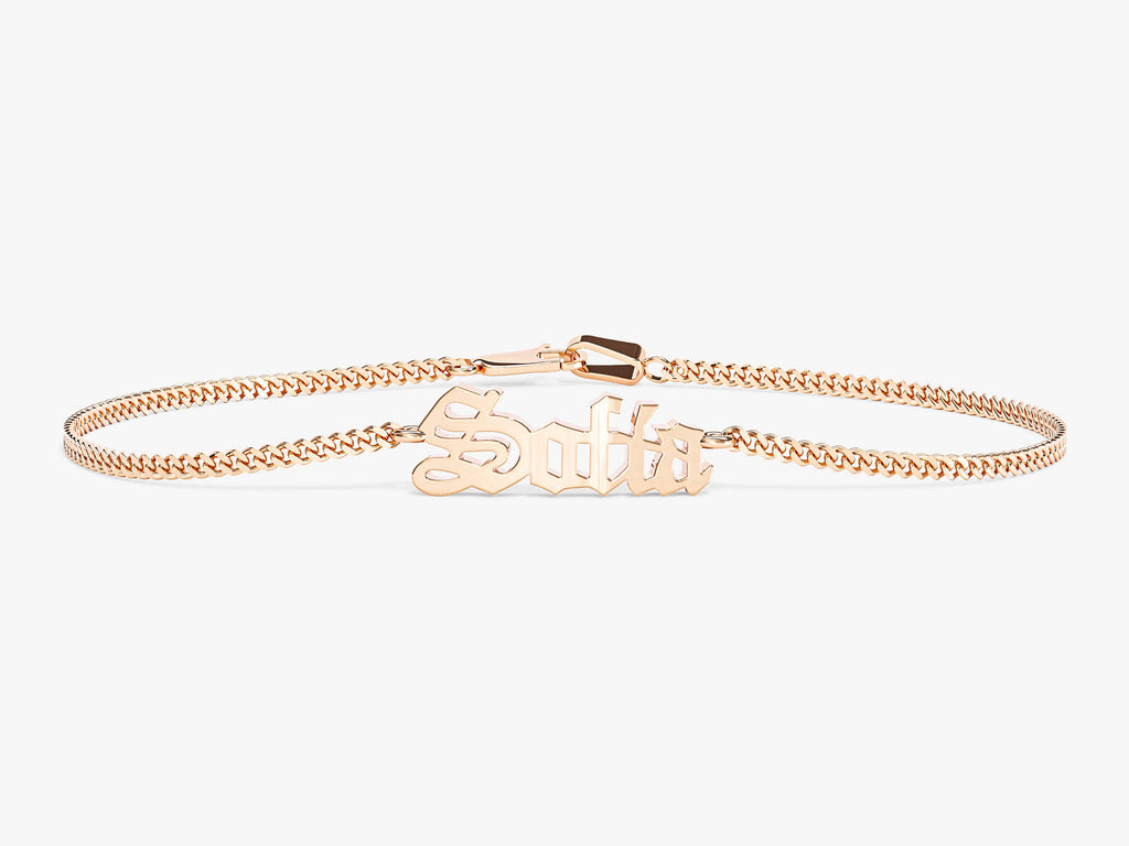 Cuban Chain Name Bracelet
