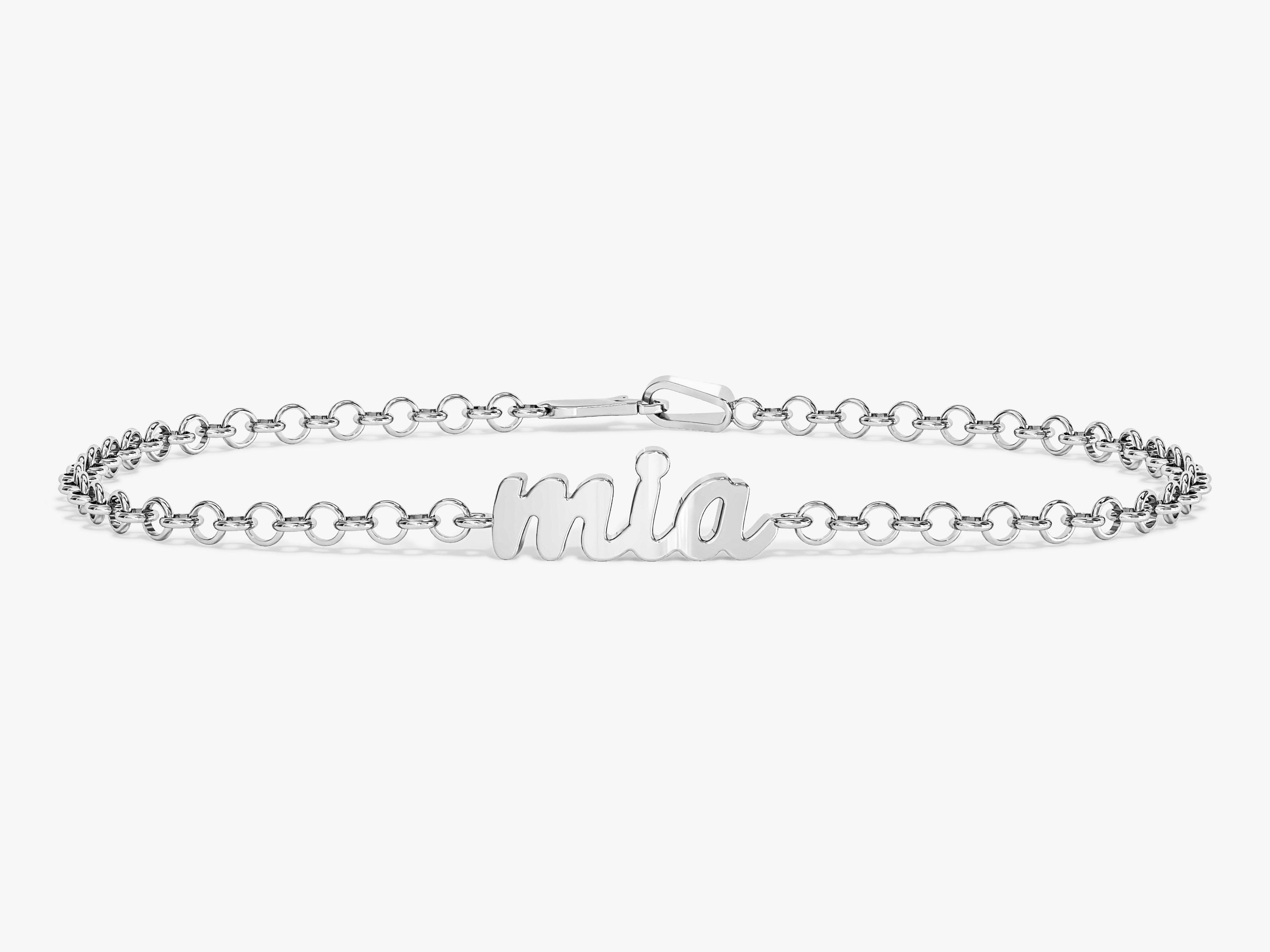 Rolo Chain Name Bracelet