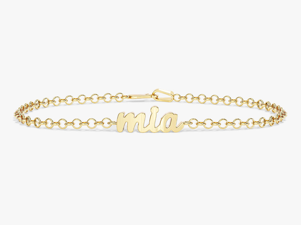 Rolo Chain Name Bracelet