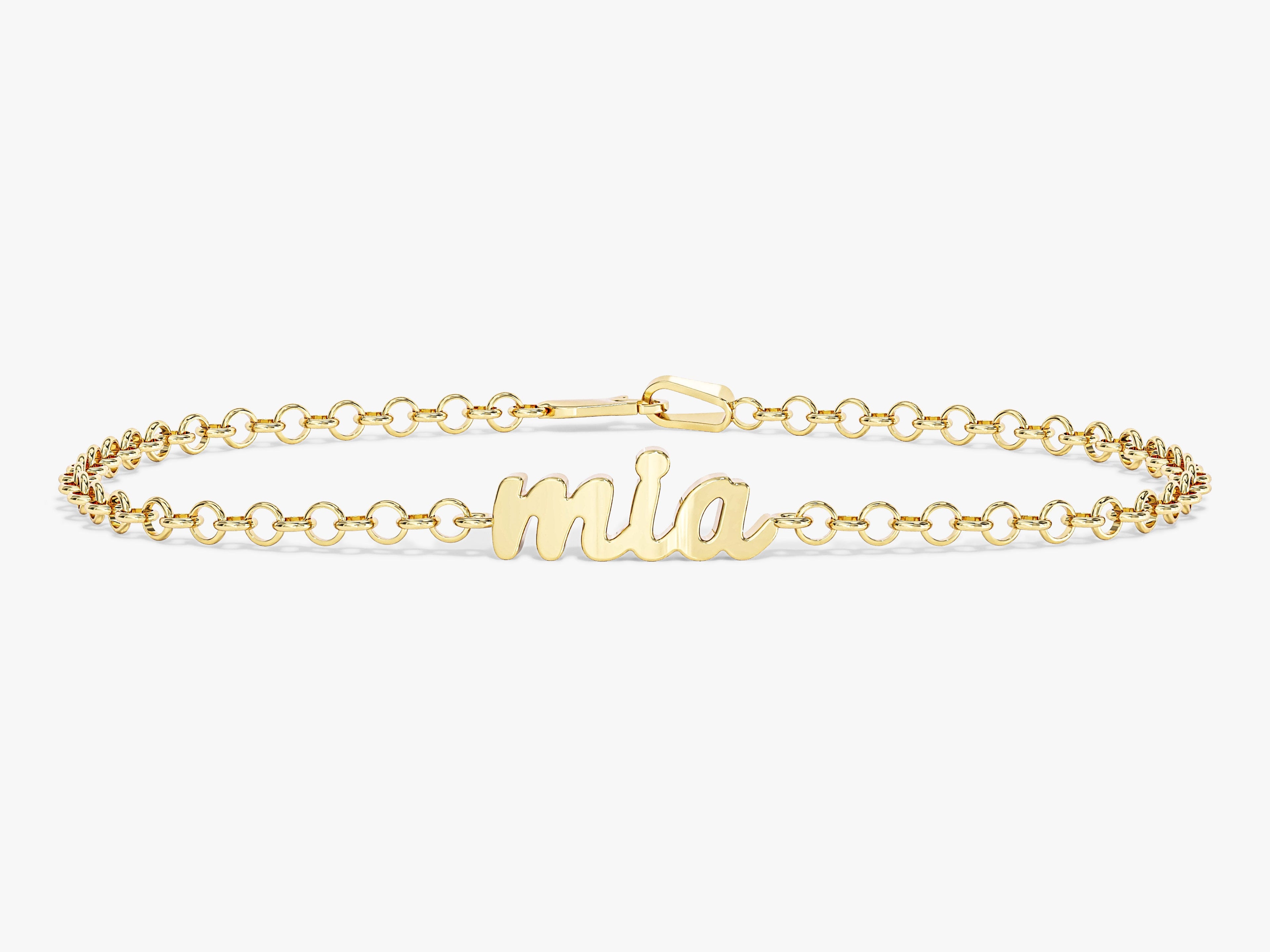 Rolo Chain Name Bracelet