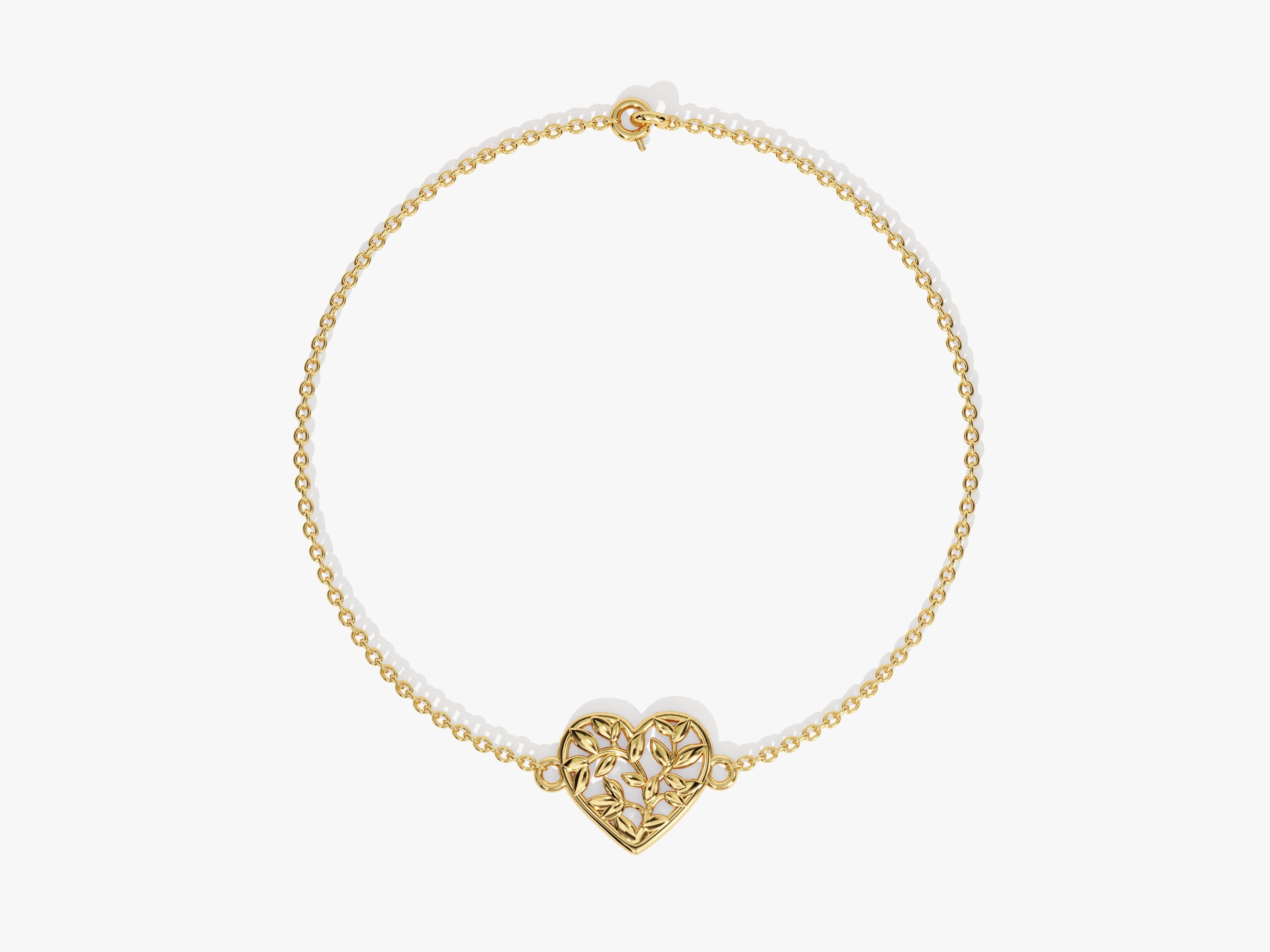 Heart Shaped Leaf Bracelet