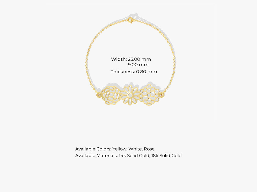 Plain Birthflower Bracelet