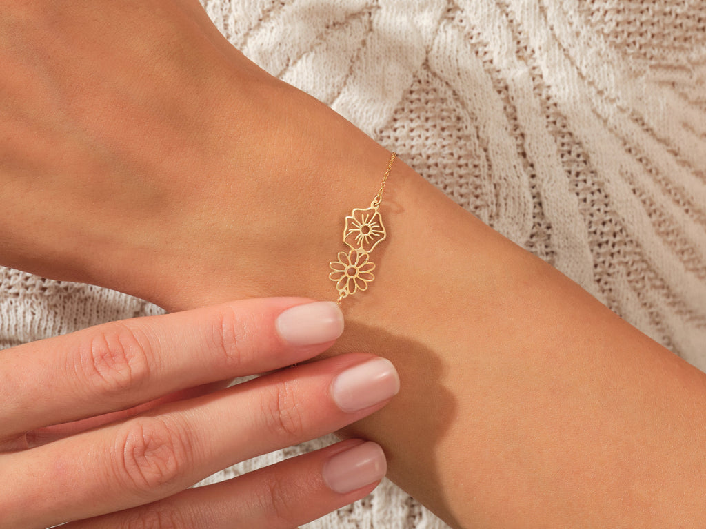 Plain Birthflower Bracelet