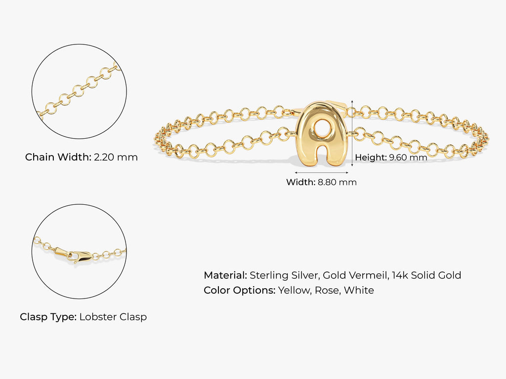 Bubble Initial Bracelet