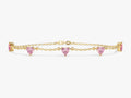 Heart Birthstone Station Bracelet