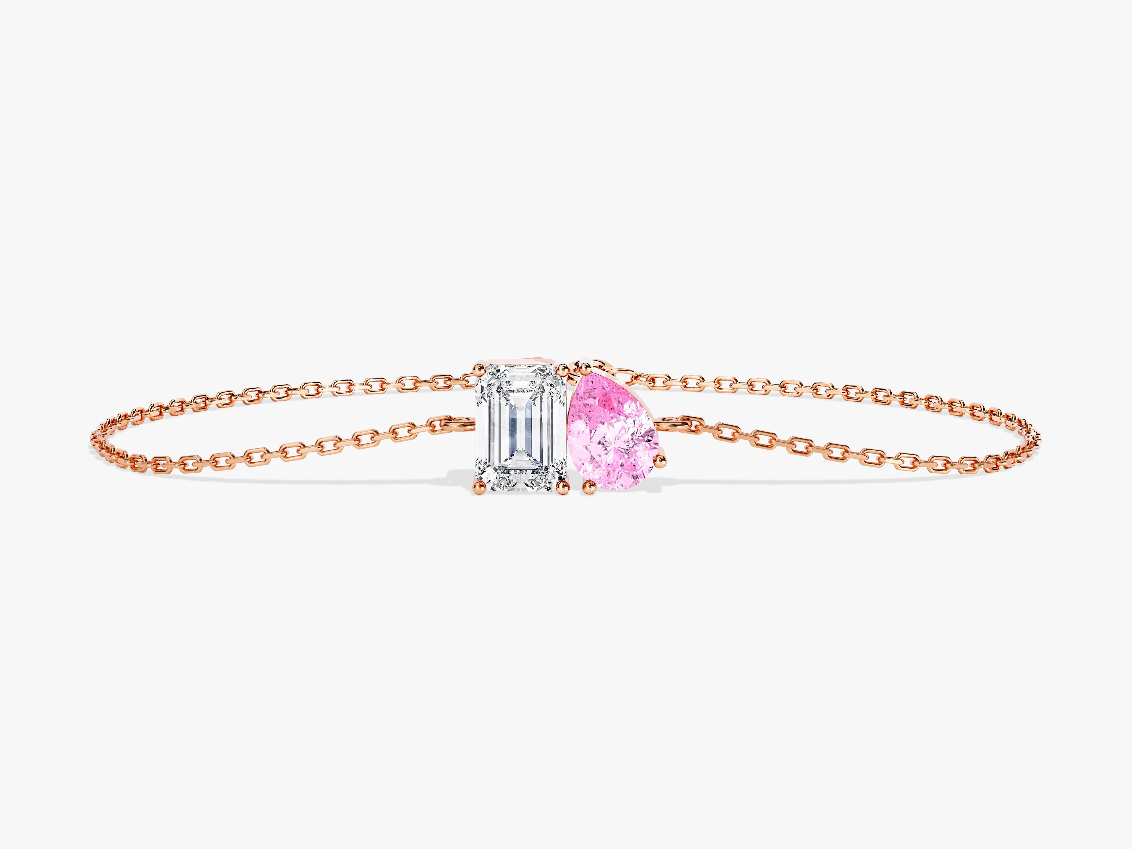 Emerald & Pear Birthstone Bracelet