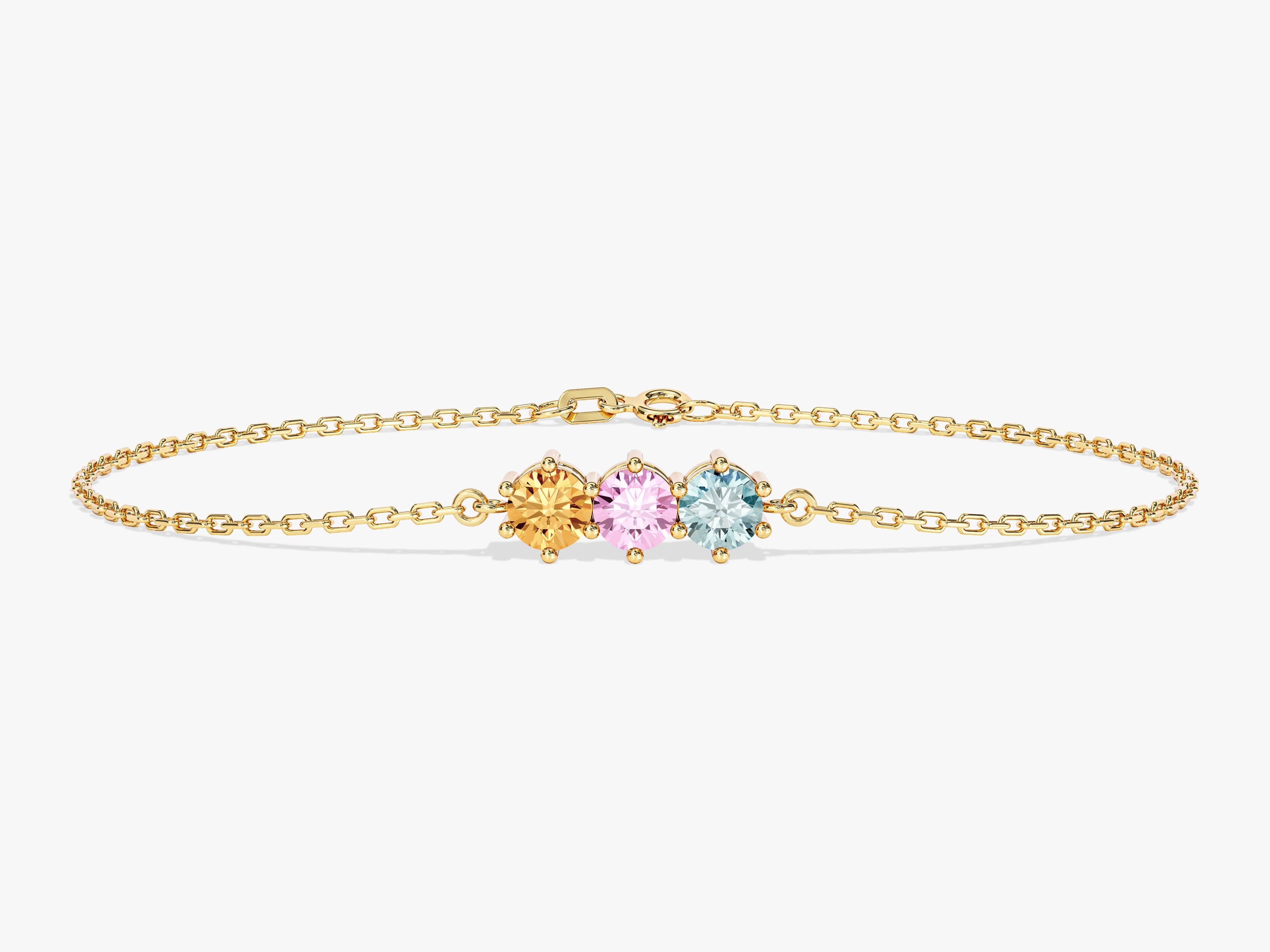 Round-Cut Multi-Stone Birthstone Family Bracelet
