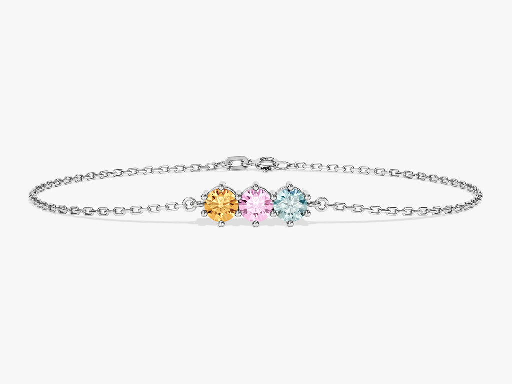 Round-Cut Multi-Stone Birthstone Family Bracelet