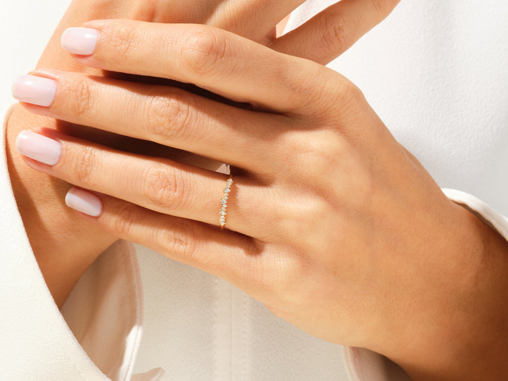 Dainty Curved Wedding Band