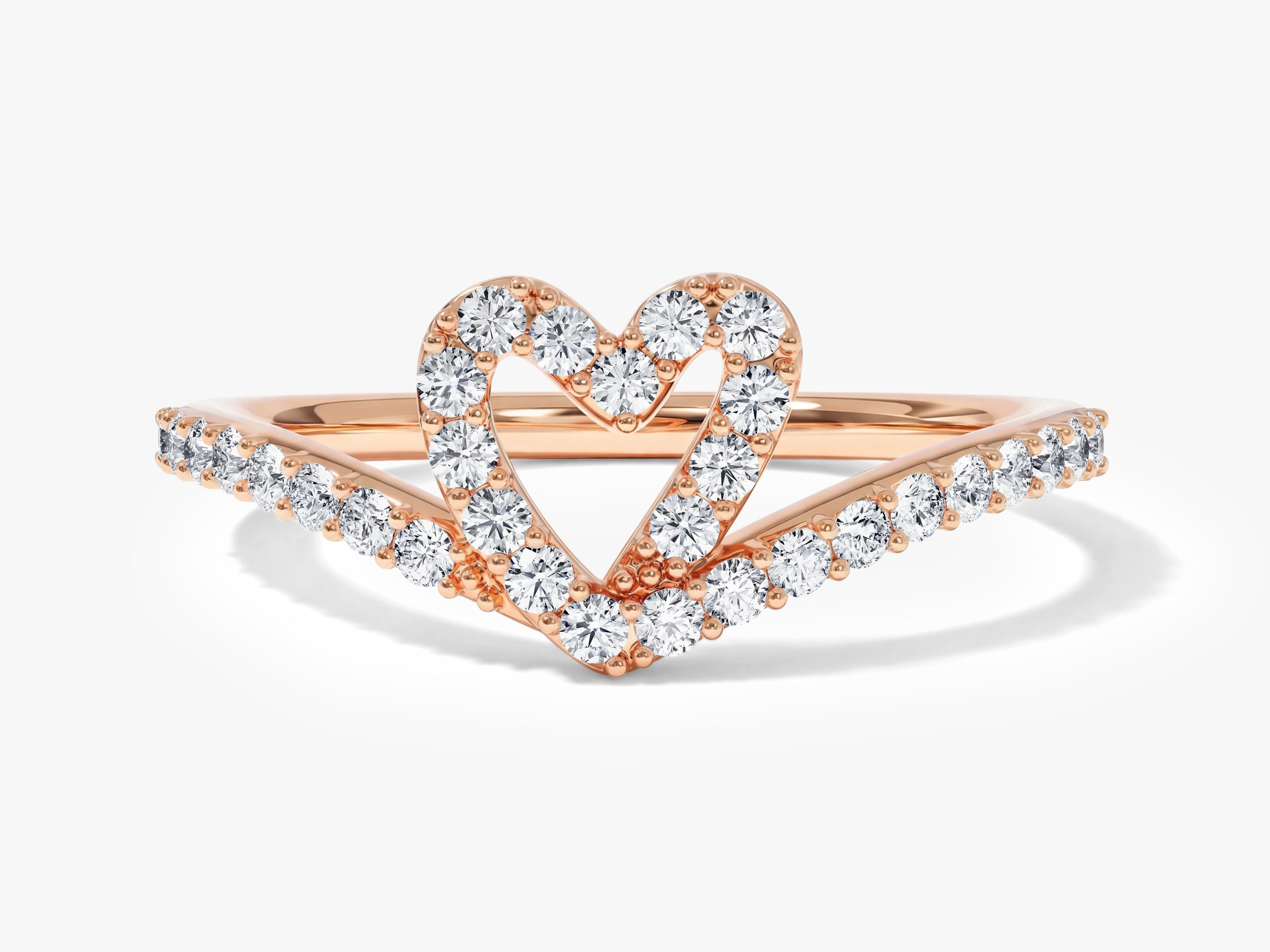 Curved Heart Ring