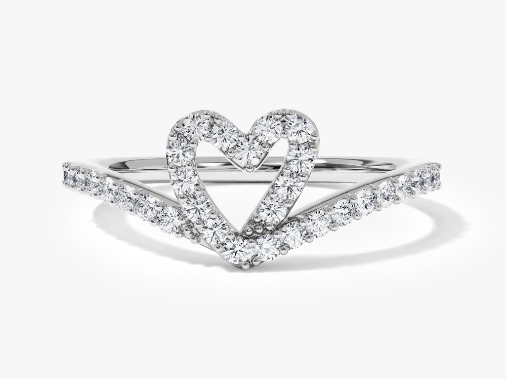 Curved Heart Ring