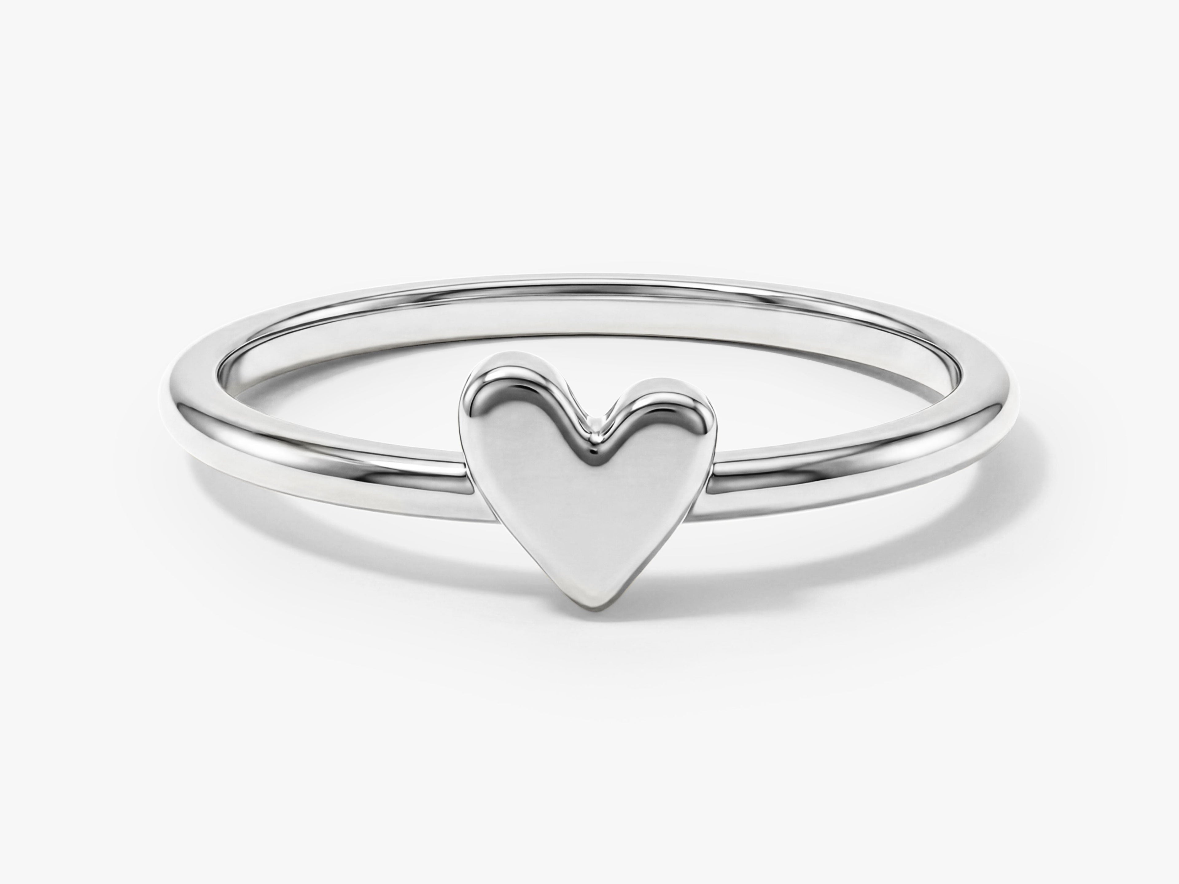 Mini Plain Heart Ring