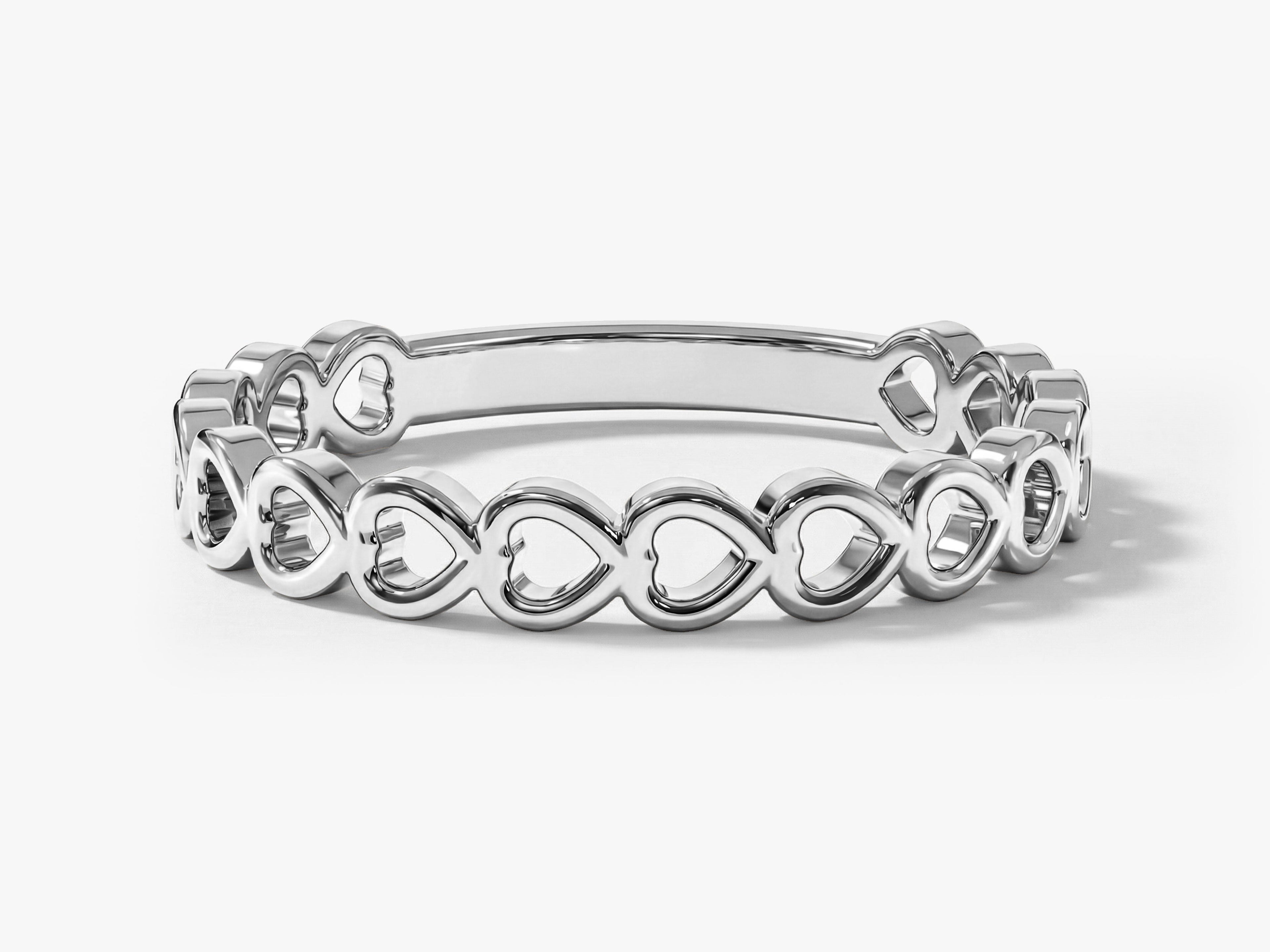 Half Eternity Heart Ring